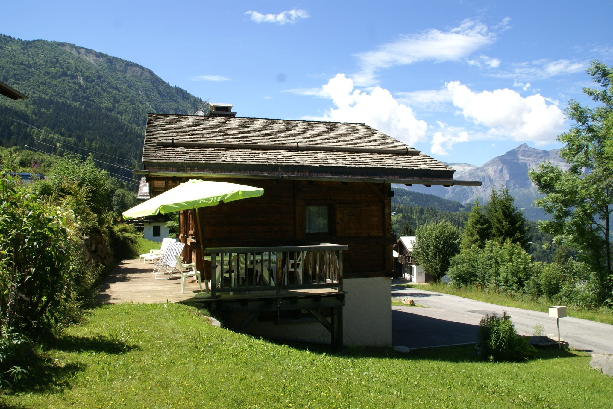 Vredig chalet in de Rhone, Alpen, in de Chamonix vallei