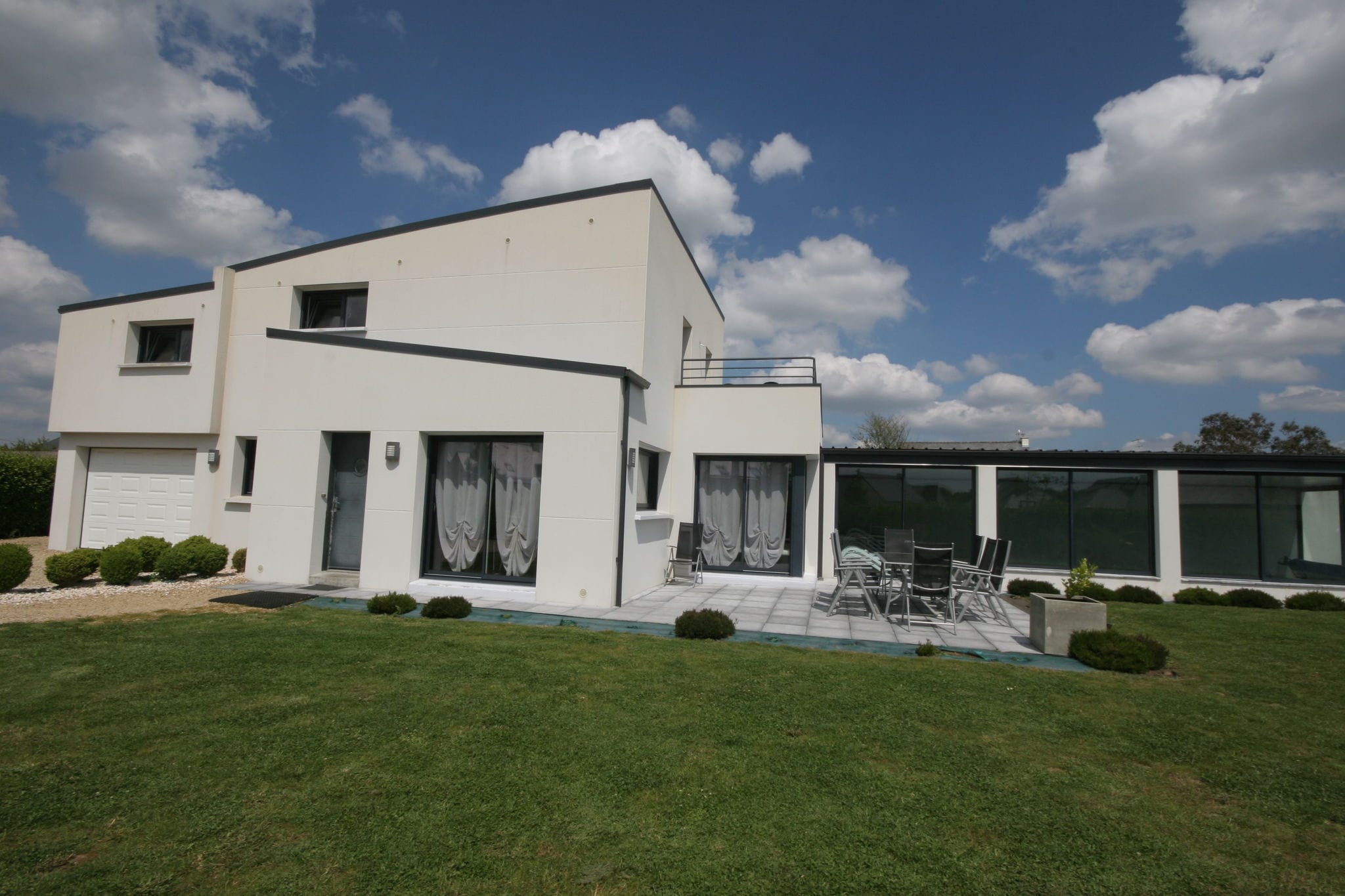 Modern holiday home in Plouhinec with heated pool