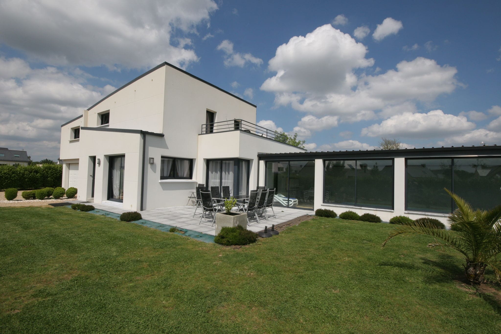 Modern holiday home in Plouhinec with heated pool