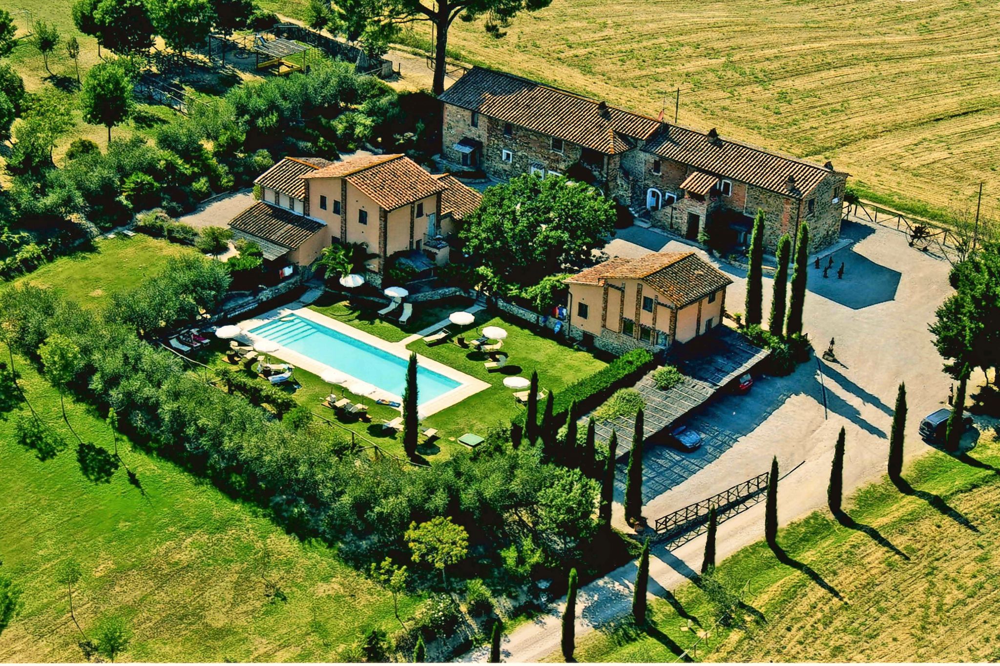 Agriturismo in Castiglione del Lago met uitzicht op zwembad