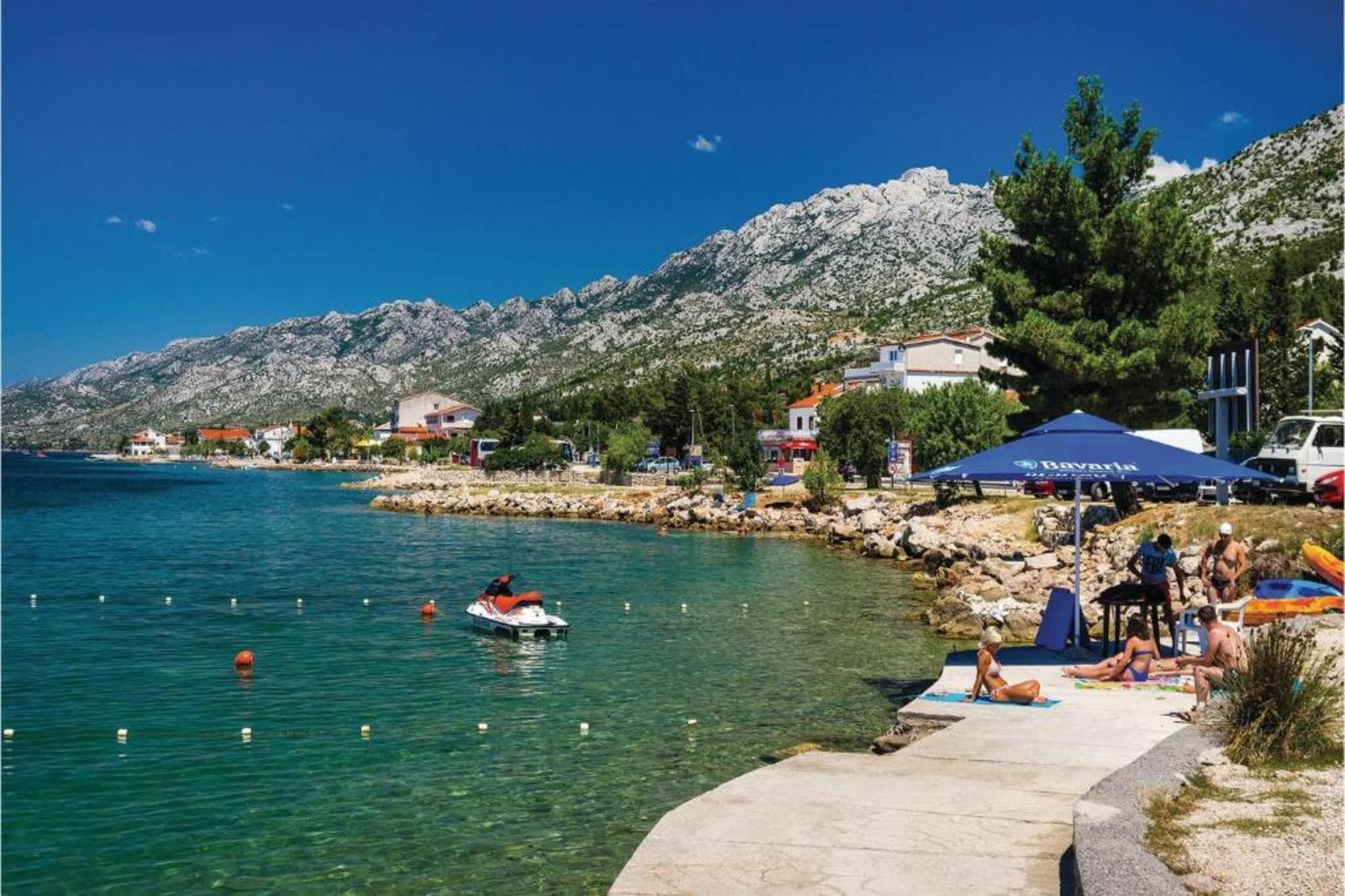 Studio apartment Paklenica-Gebieden zomer 1km