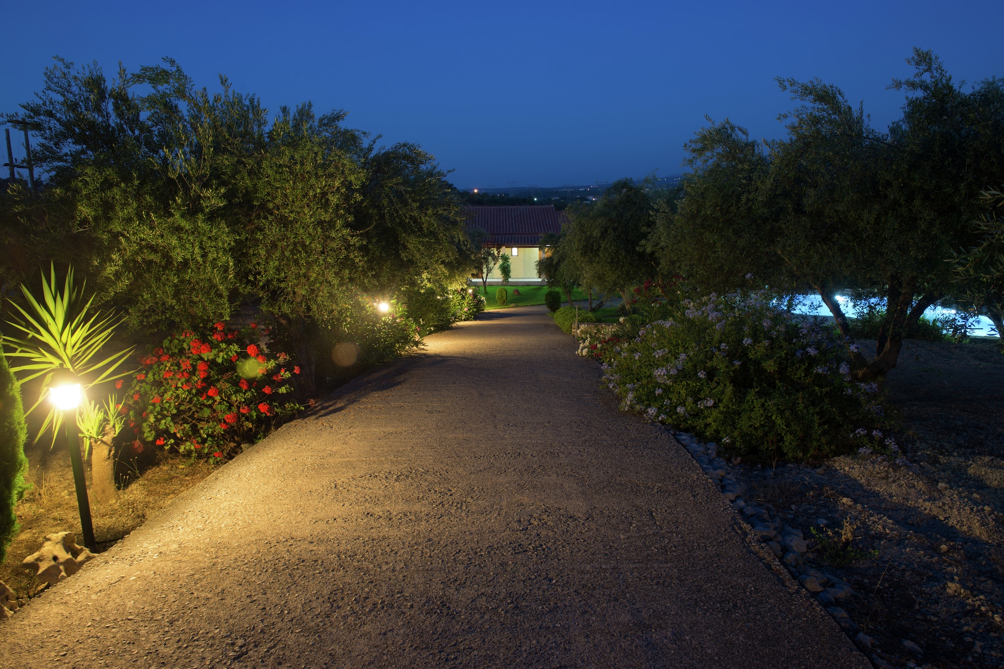 Villa Eleni en Manolis-Tuinen zomer