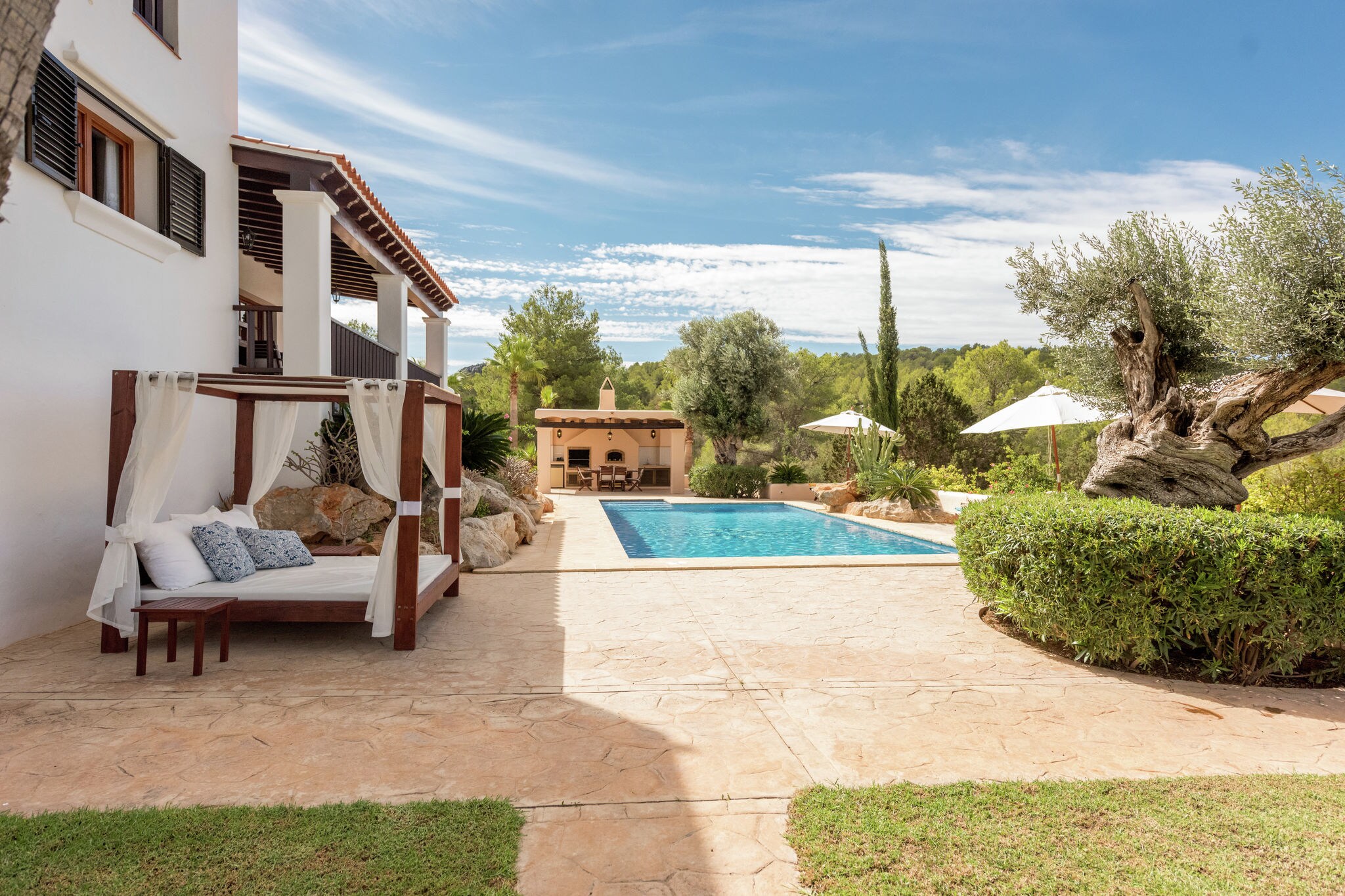 Alluring Mansion in Cala Tarida with Private Pool and Garden