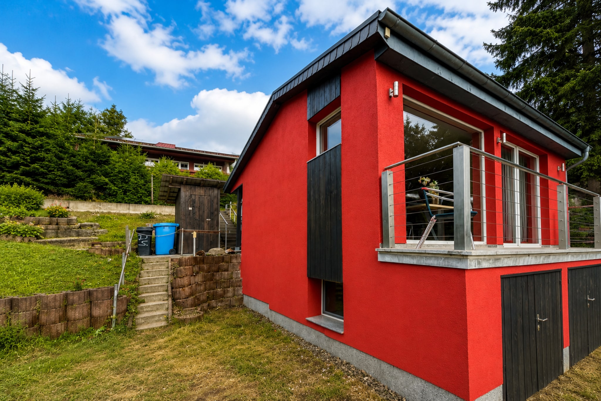Ferienhaus Adlerblick - Buitenkant zomer