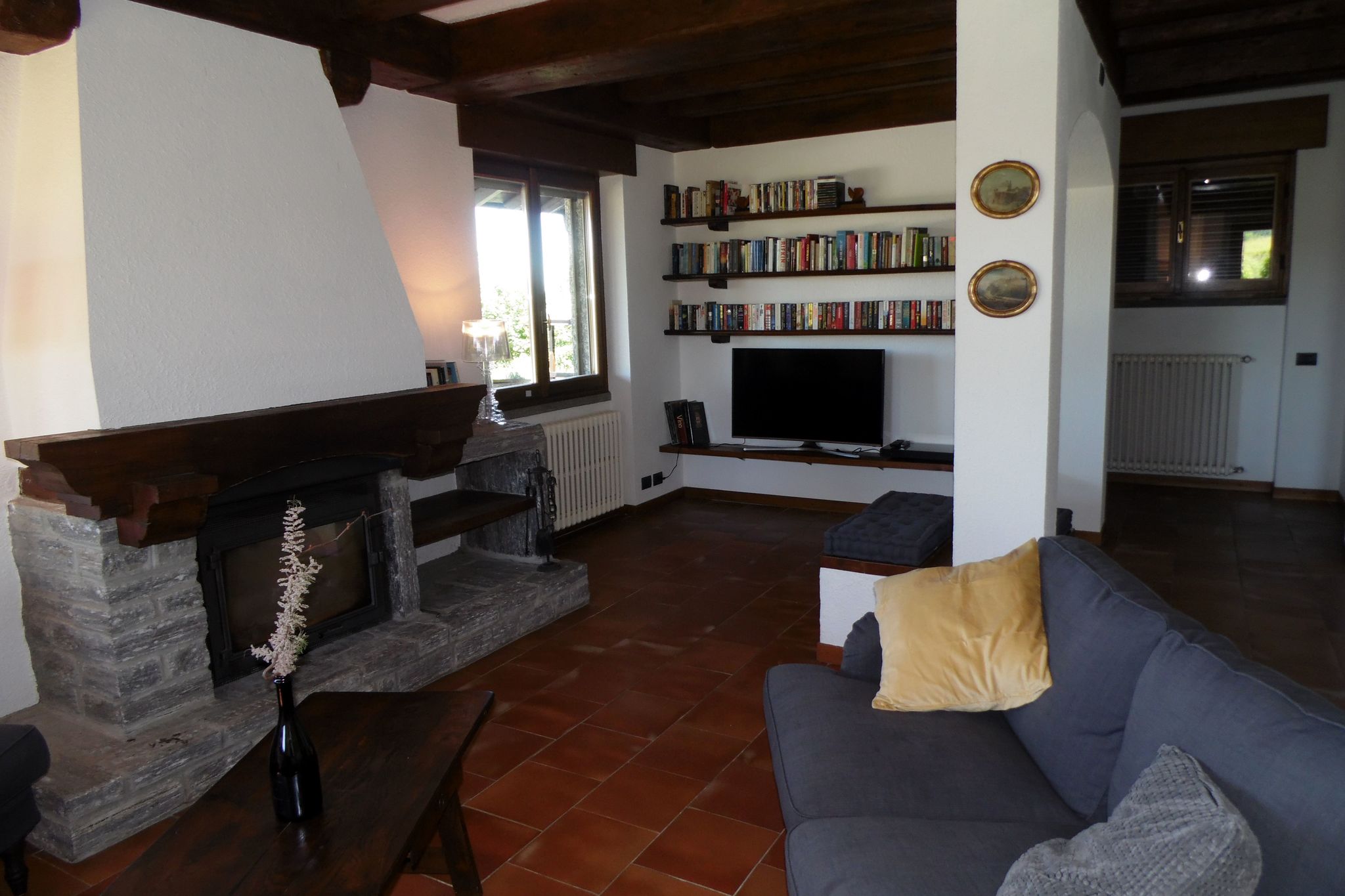 Detached villa with pool within a farm ground, in quiet hillside