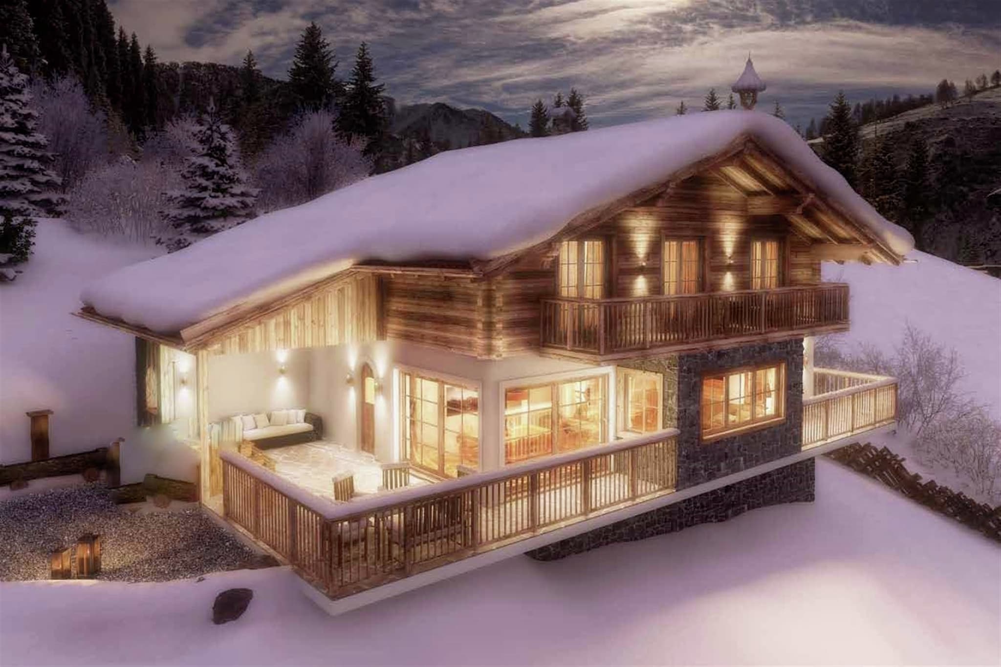 Chalet Lindelodge-Außenbereich Winter