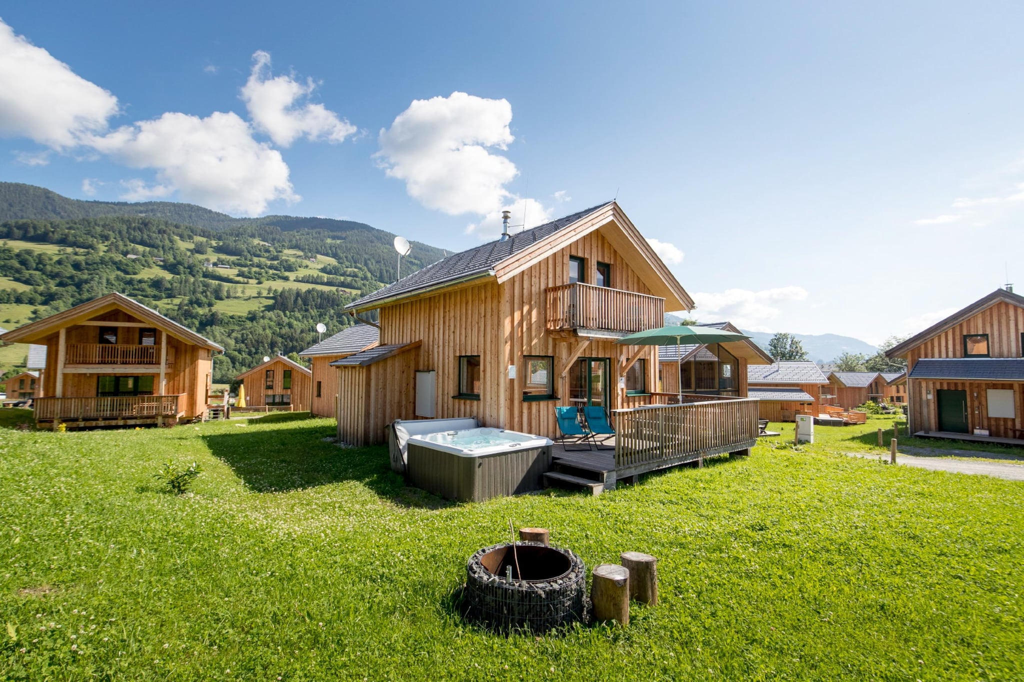 Attractive chalet with hot tub