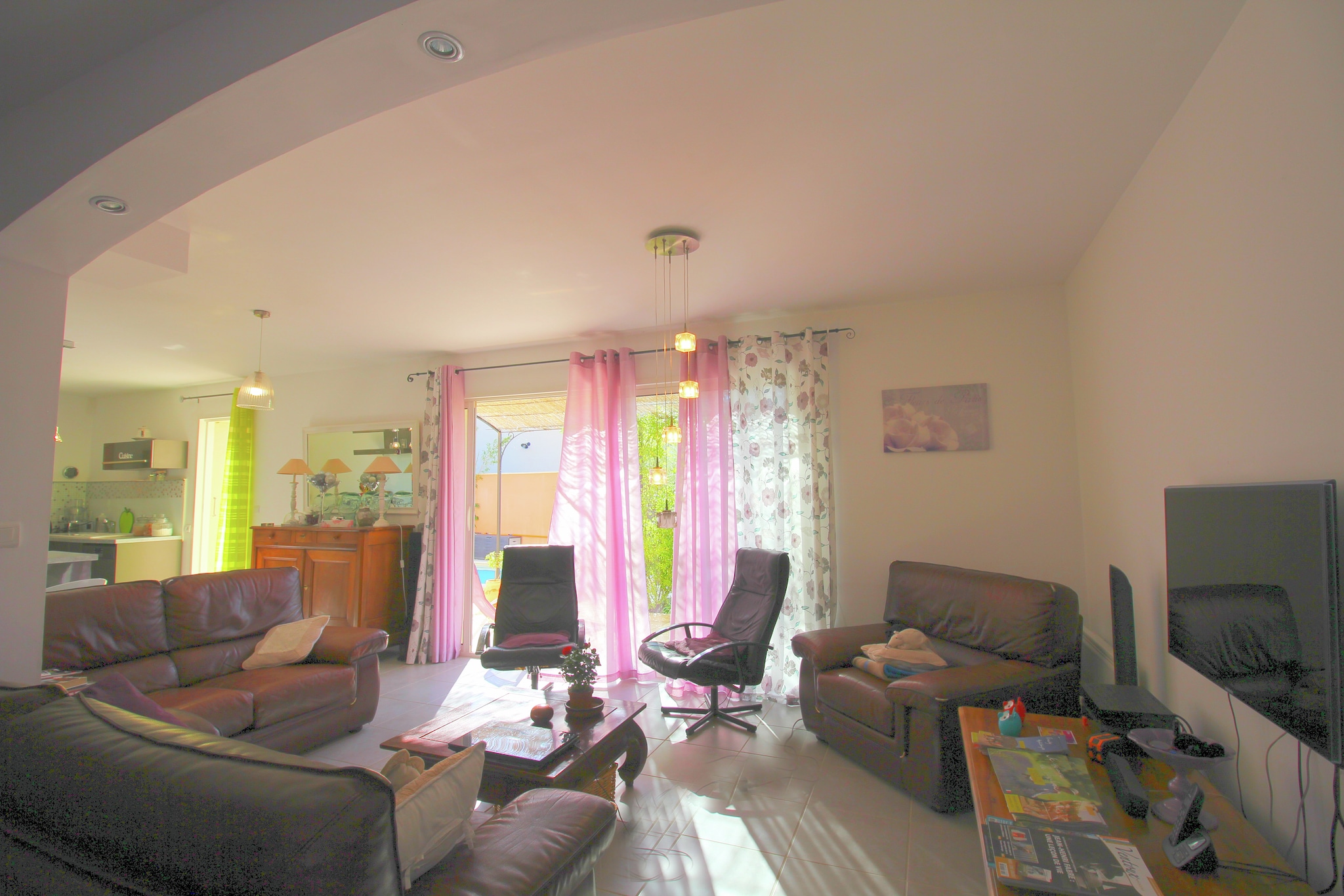 Villa met klimaat en privé zwembad-Woonkamer