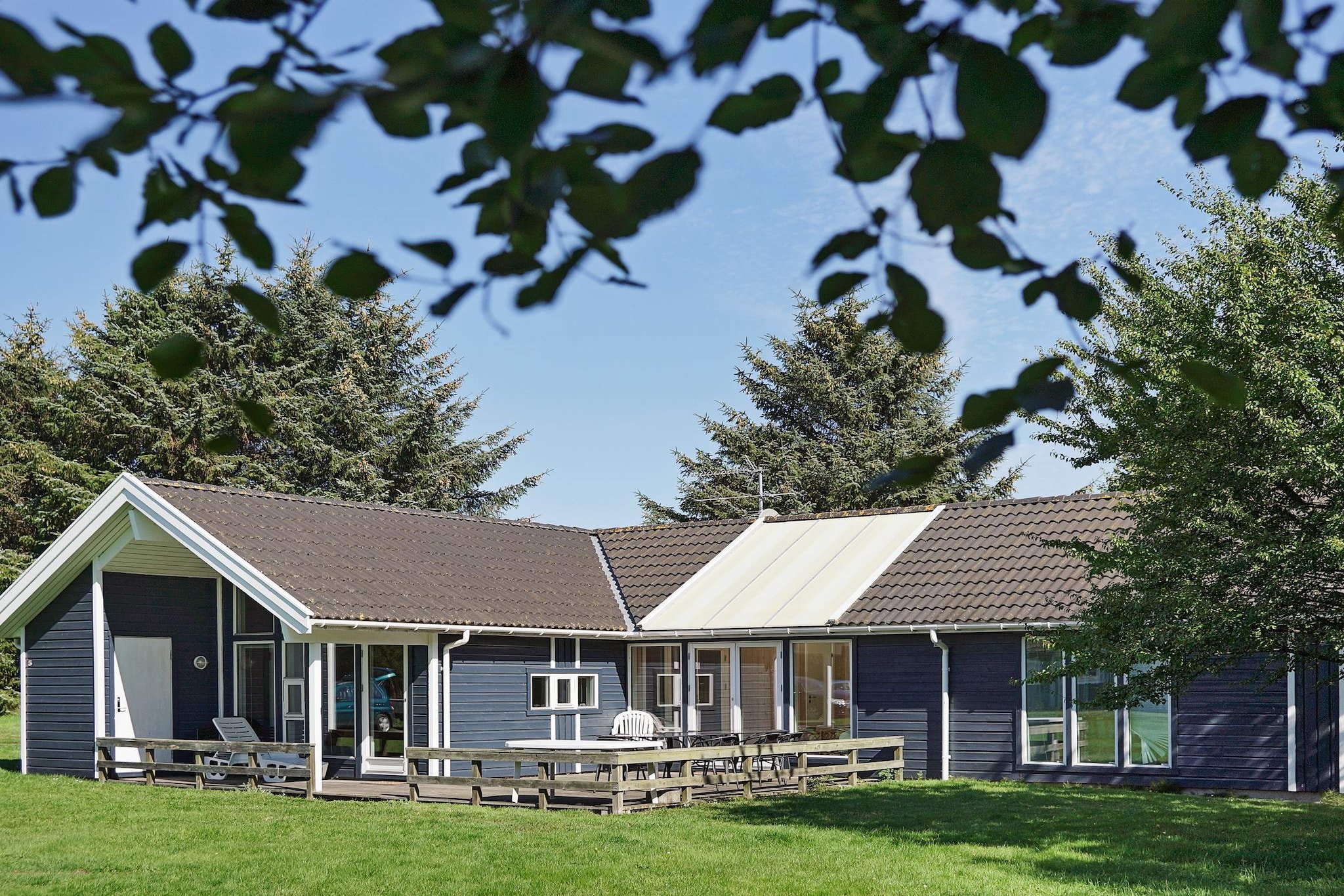 Ferienhaus mit Sauna am Strand