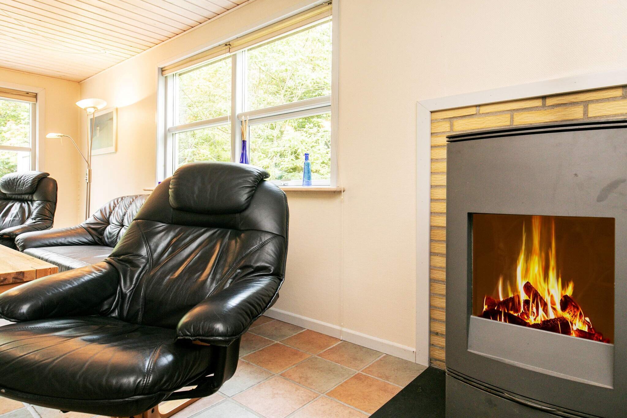 Holiday cottage located on a large natural plot with good shelter approx. 200 m the Limfjorden. There is a combined living room and kitchen with TV, satellite and stereo set with CD player. There is also a wood-burning stove for a cold evening. The kitchen from 2001 has i.a. dish washer, cooker hood and microwave oven. The bathroom has shower cubicle. There is a large terrace where you can enjoy the sun and have barbecues. There is a sandpit for the children. The house is located in a quiet and very child-friendly area.A refundable deposit might be charged closer to your check-in date. The security deposit ensures a smooth stay and covers any additional services or consumption charges.This deposit covers utilities consumed during your stay and any additional services that may be taken.The final amount will be adjusted based on actual meter readings, actual usage of extra services, and any remaining balance will be refunded within 21 days after checkout.This deposit simply acts as a prepayment for charges that  you would anyways pay for, ensuring a seamless stay and check-out experience.