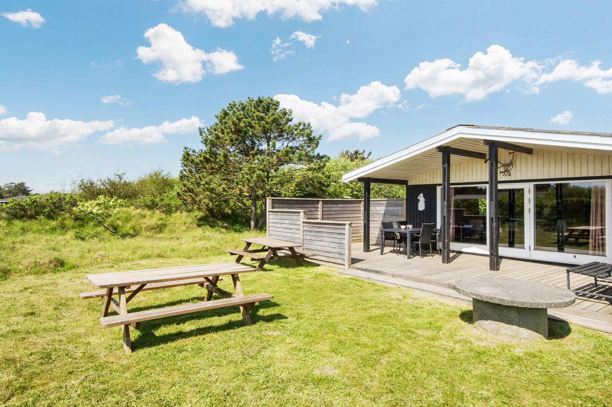 Gezellig saunahuis met barbecue - Uitzicht