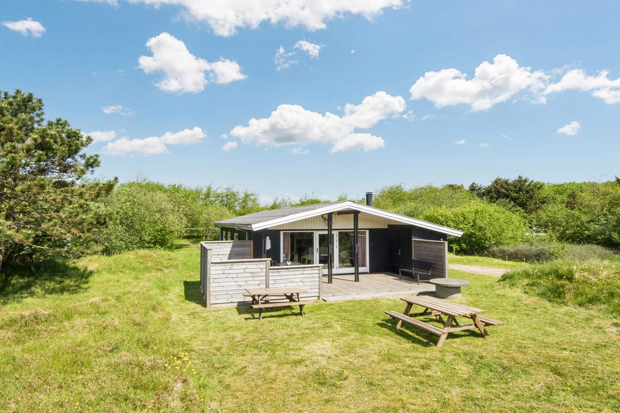 Gezellig saunahuis met barbecue - Uitzicht