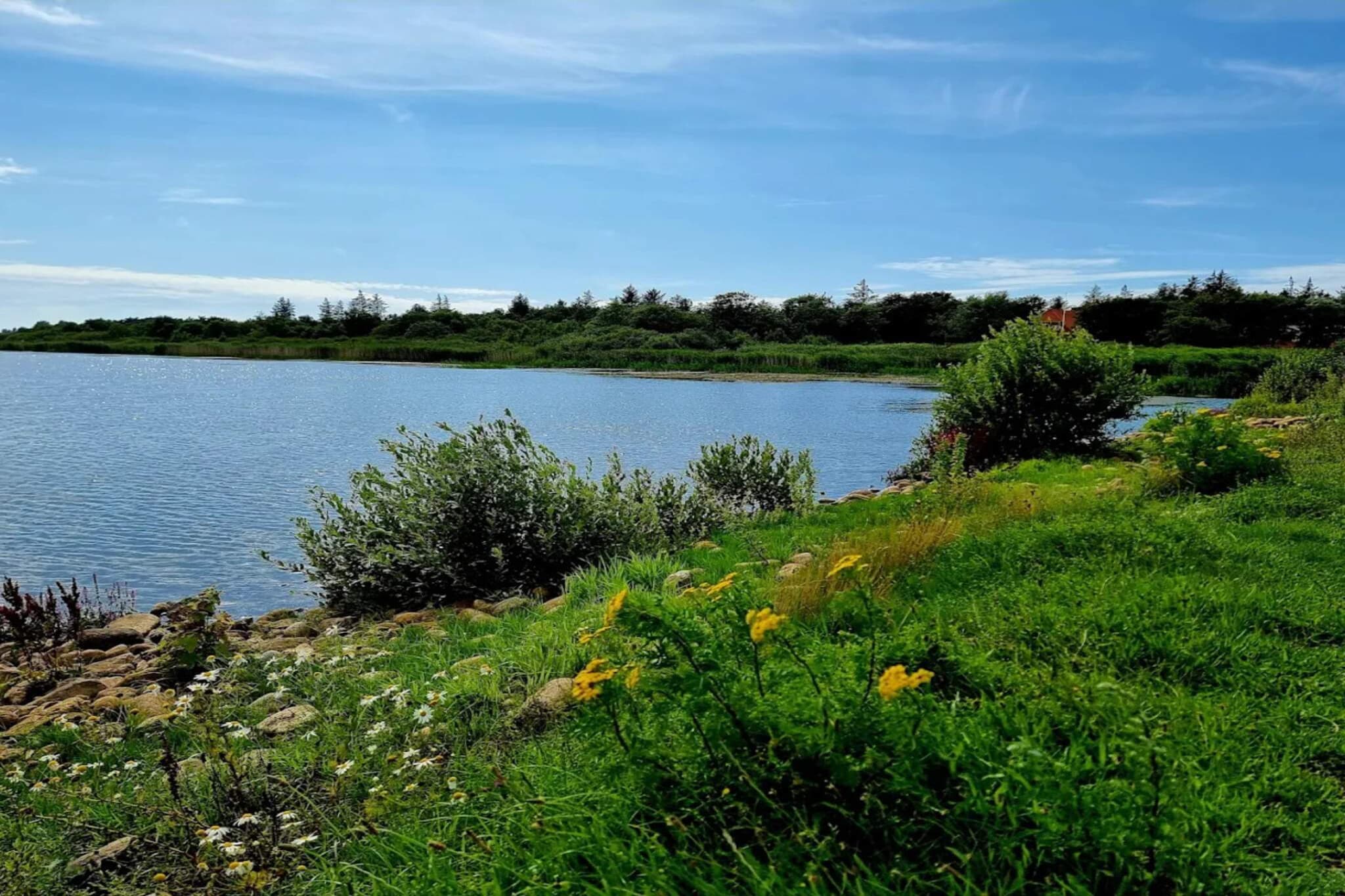 Afgelegen toevluchtsoord bij Lyngbo Heide - Waterzicht