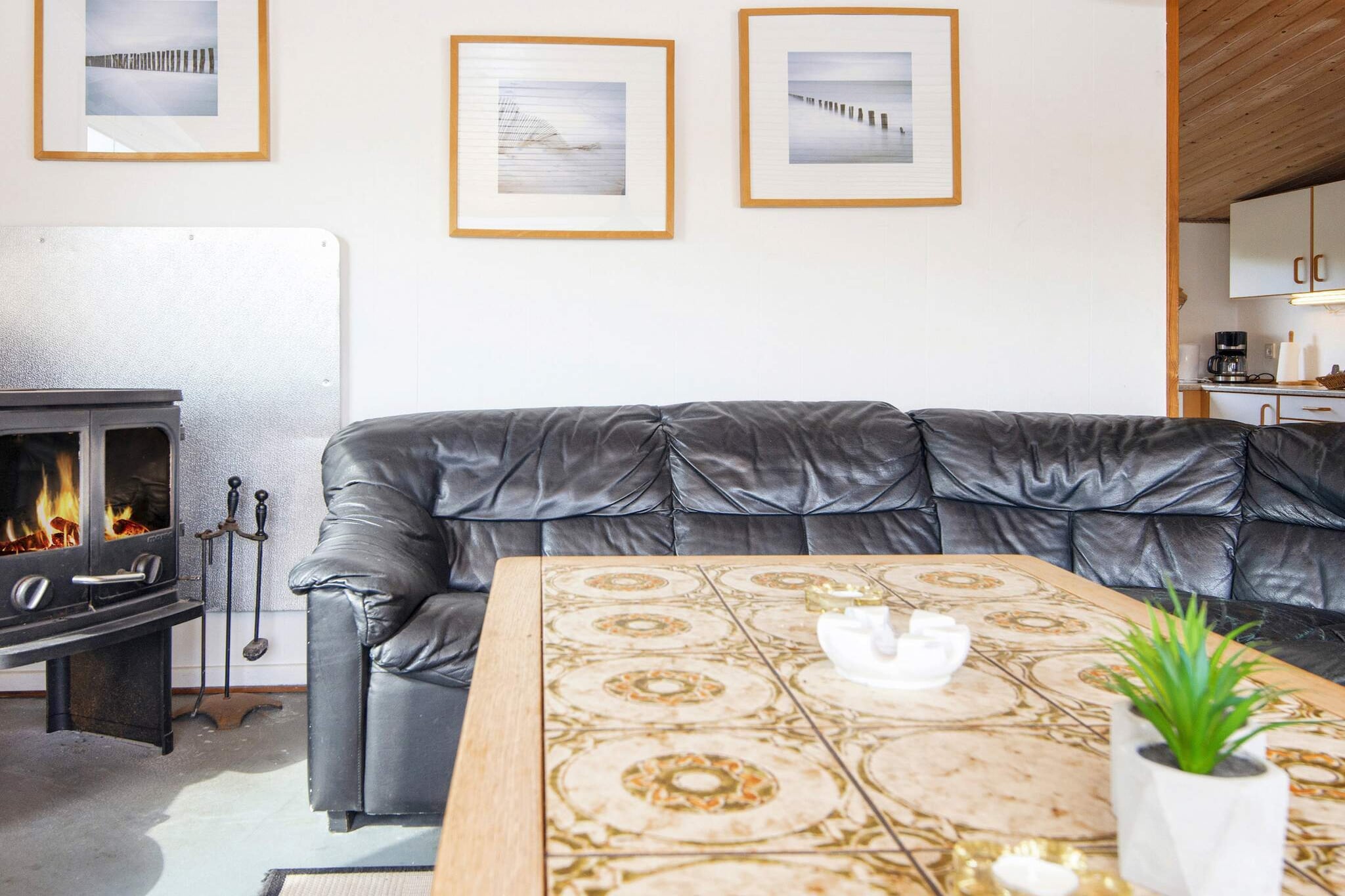 Kitchen(cooker(electric), hood, coffee machine, microwave, dishwasher, fridge-freezer), Living/bed room(TV(satellite, german television channels, danish TV channels (DR1 and TV2)), CD player, stereo unit), bedroom(double bed, children\'s bed), bedroom(2x single bed), bedroom(2x single bed), bathroom(floor heating)(bathtub or shower, washbasin, toilet), carport, Bubble bath(indoor, 2 persons), heating(electric), terrace