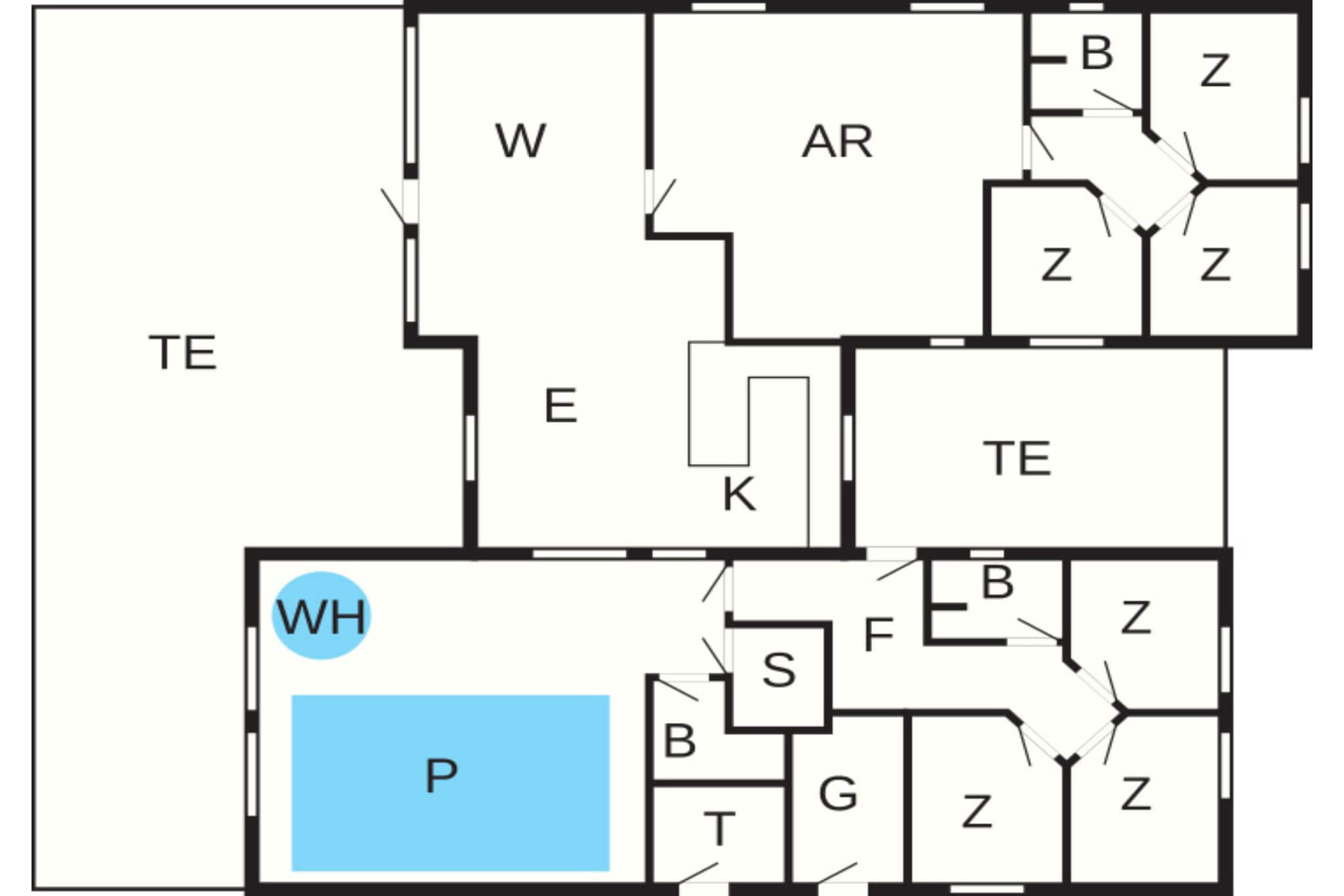 Luxe zwembadresort in Nordborg - Plattegrond