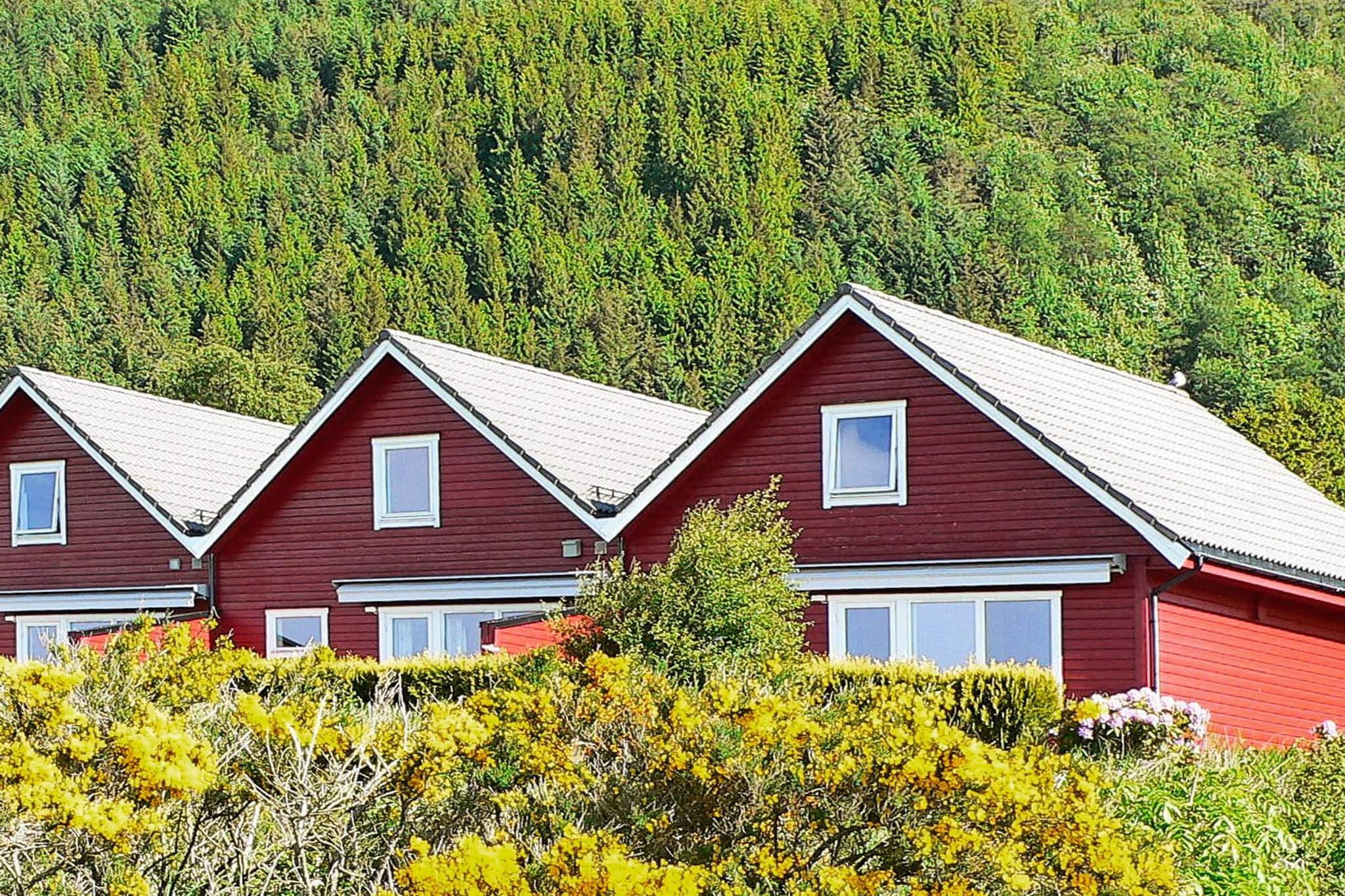 open kitchen(floor heating)(cooker(electric), hood, coffee machine(filter), microwave, dishwasher, fridge, freezer(> 250L), washing machine, high chair, drying cabinet), Living/bed room(floor heating, 26 m2)(TV(satellite, german television channels, norvegian TV channels ), DVD player, radio), bedroom(7 m2)(2x single bed, children\'s bed), bedroom(6 m2)(single bed), bedroom(6 m2)(single bed), bedroom(14 m2)(2x single bed), bathroom(floor heating)(washbasin, shower, toilet), bathroom(floor heating)(washbasin, shower, toilet), sauna(indoor, heated, 4 persons), heating(central), terrace(20 m2), garden furniture, BBQ, parking, air to water heatpump