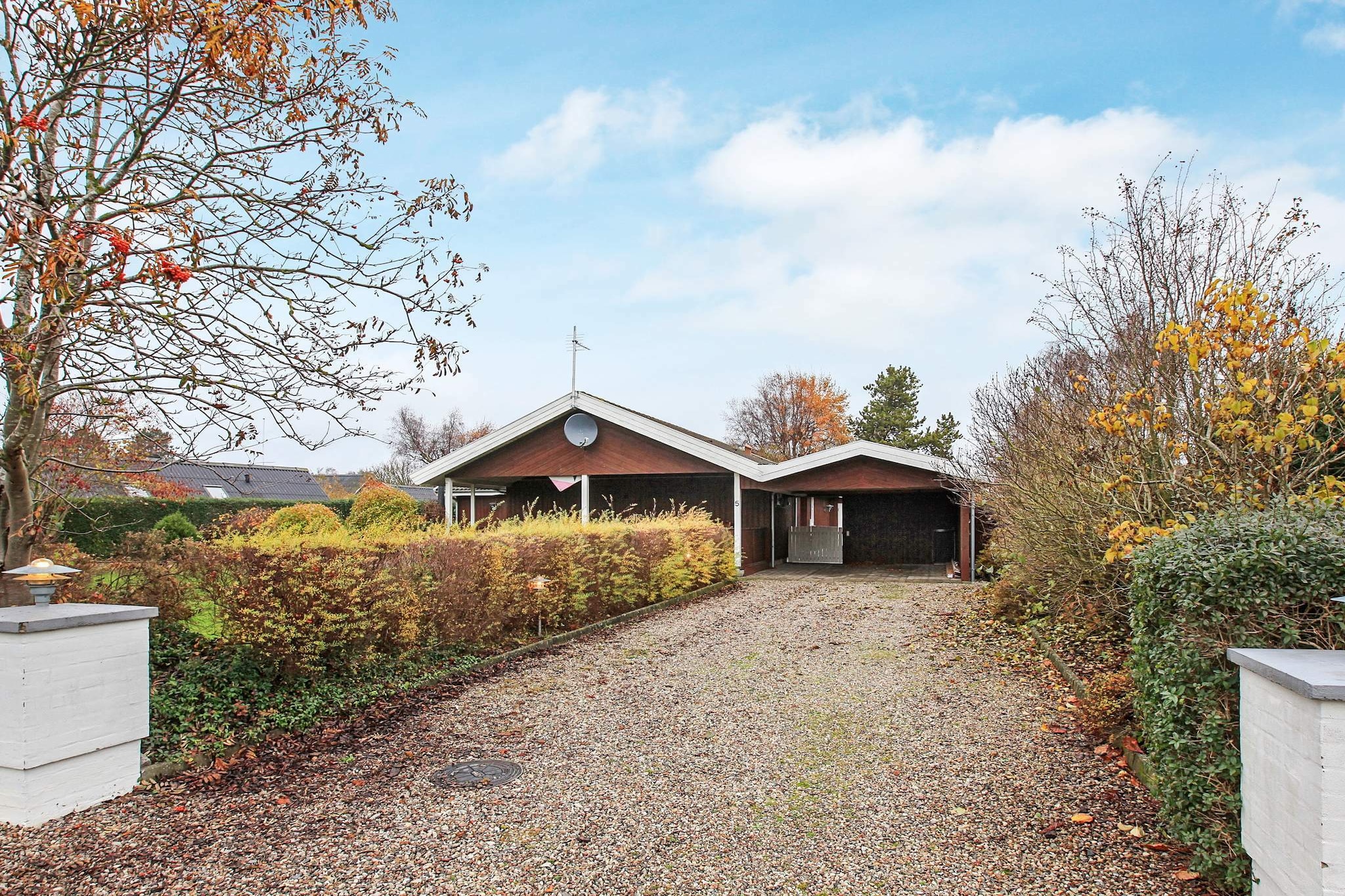 Bright, spacious holiday cottage located in a closed cottage area and within walking distance to the beach. There are large, bright living areas where the family can relax and spend time watching films. Large and well-furnished kitchen in open connection to the dining area. 2 bedrooms with double beds, one has elevation bed and a large closet. Bathroom with underfloor heating and scullery with washer and dryer. Annex has double bed. Several terraces of which one is covered and one is closed and functions as a sunny yard where you can have barbecues and enjoy the sun. Carport and drive way for more cars.A refundable deposit might be charged closer to your check-in date. The security deposit ensures a smooth stay and covers any additional services or consumption charges.This deposit covers utilities consumed during your stay and any additional services that may be taken.The final amount will be adjusted based on actual meter readings, actual usage of extra services, and any remaining balance will be refunded within 21 days after checkout.This deposit simply acts as a prepayment for charges that  you would anyways pay for, ensuring a seamless stay and check-out experience.