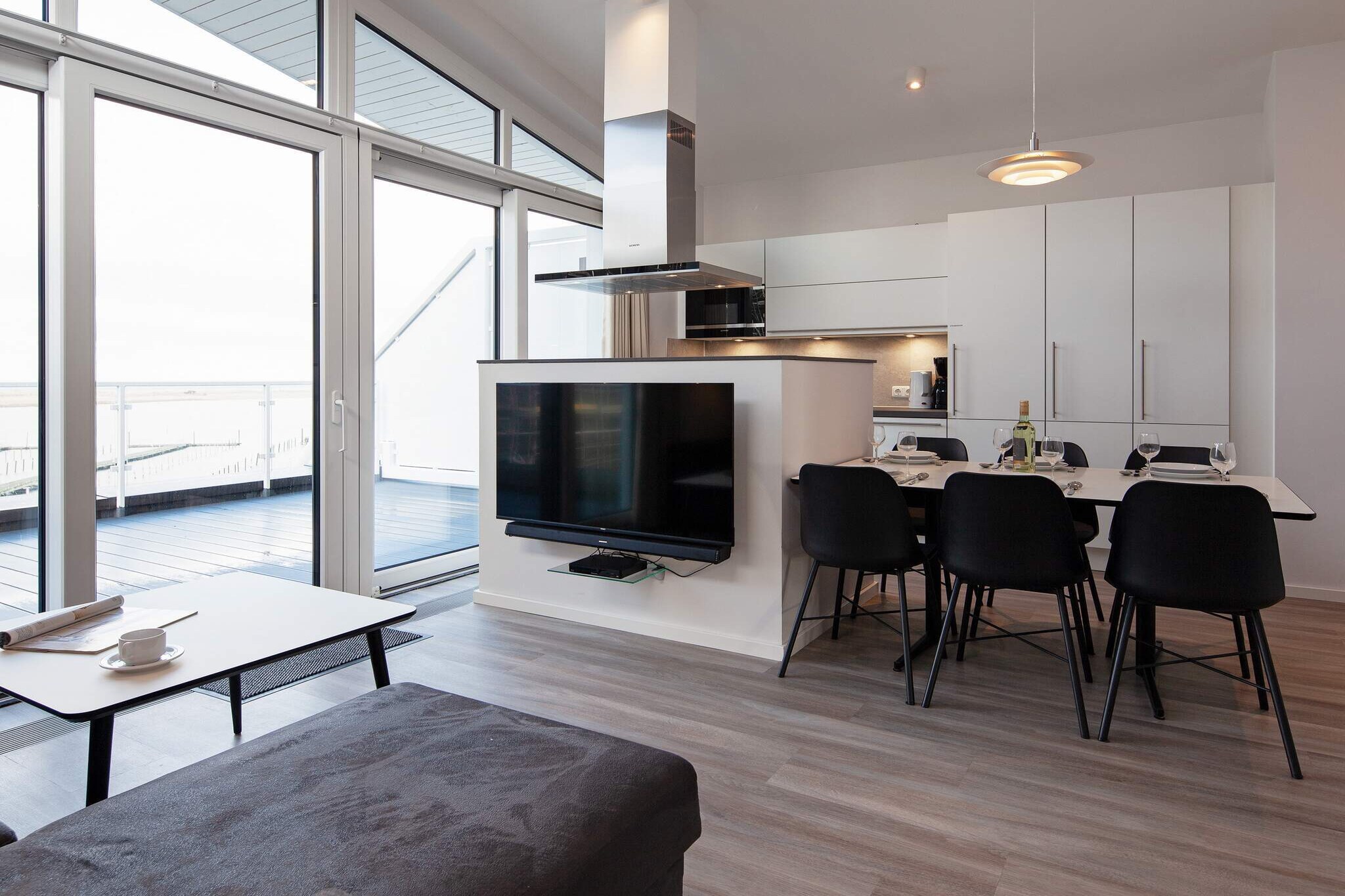Modern penthouse aan de haven - Binnen