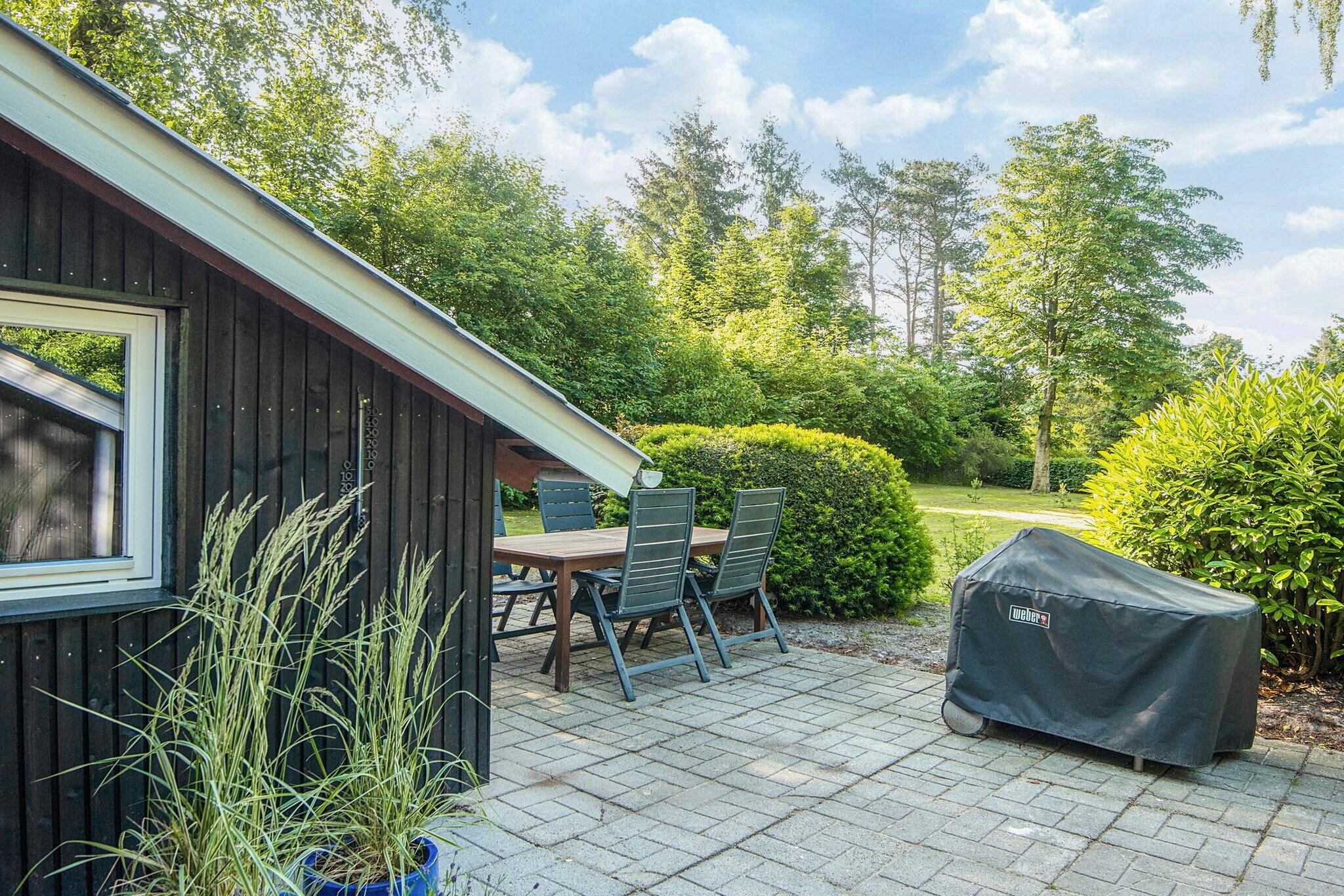 Familiehuisje met terras en gazon - Uitzicht