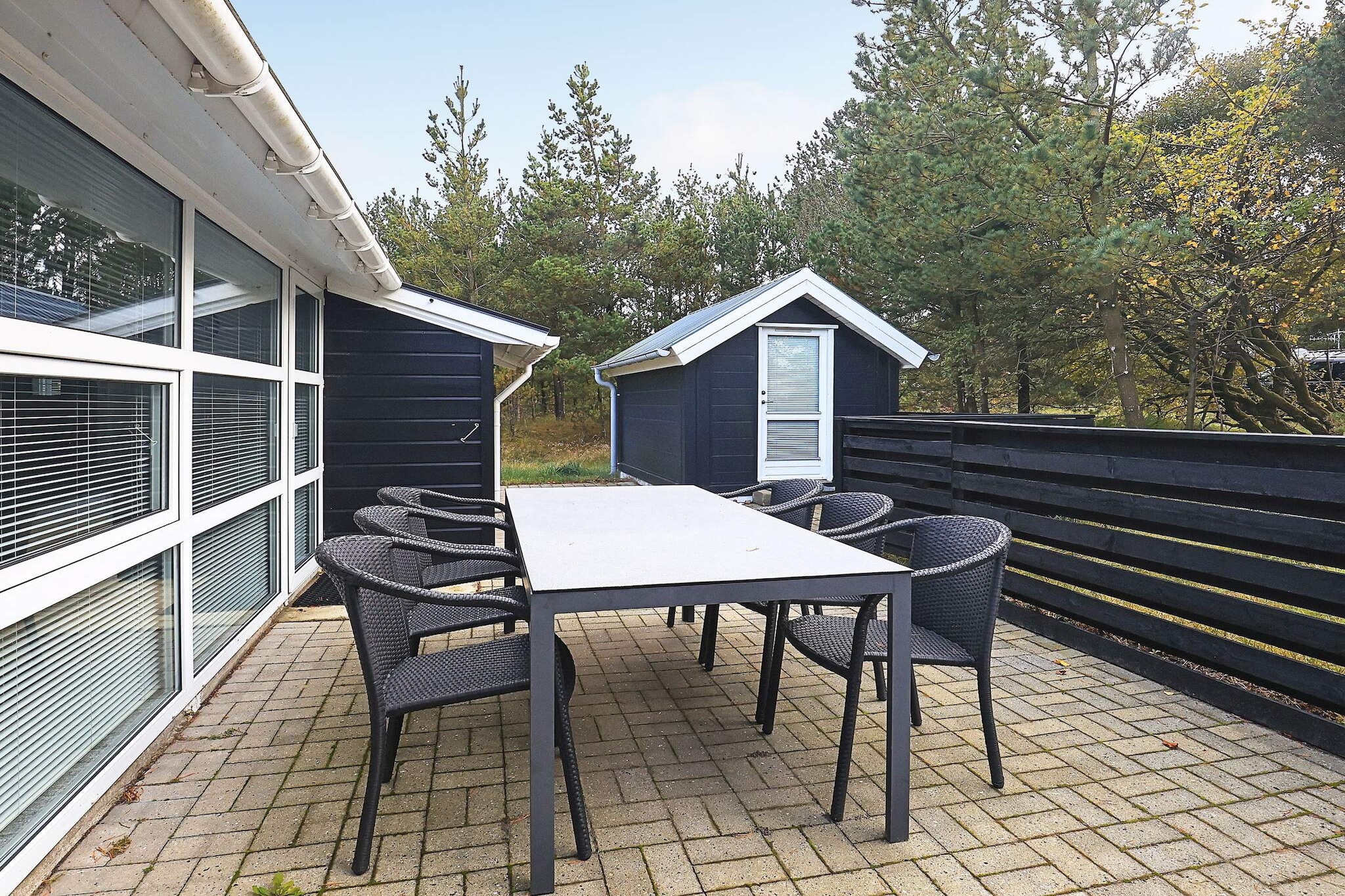 Well maintained cottage located on 600 m & # 178; dune plot with trees. The house contains a living room with dining area, TV with German channels and stereo with CD player. Furthermore, wood stove for a cool summer evening or an autumn evening with rain and debris. Open kitchen with dishwasher, refrigerator with freezer, etc. There are 2 good bedrooms; one with double bed, the other with a double bed and a bunk. In the bathroom of the house there is comfortable underfloor heating, and here you will also find a washer and dryer. Cozy patio with garden furniture. The house is located in a good cottage area with many trees and with good opportunities to find shelter.
A refundable deposit might be charged closer to your check-in date. This deposit covers utilities consumed during your stay and any additional services that may be taken. The final amount will be adjusted based on actual meter readings, actual usage of extra services, and any remaining balance will be refunded within 21 days after checkout.