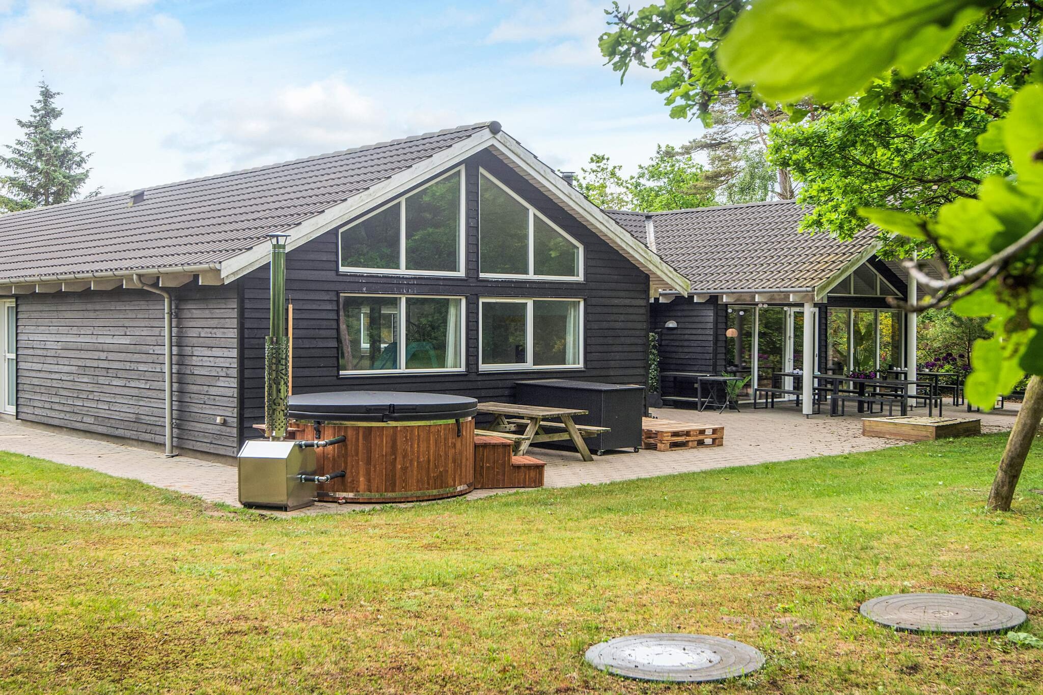 Luxe zwembadresort in Henne - Uitzicht