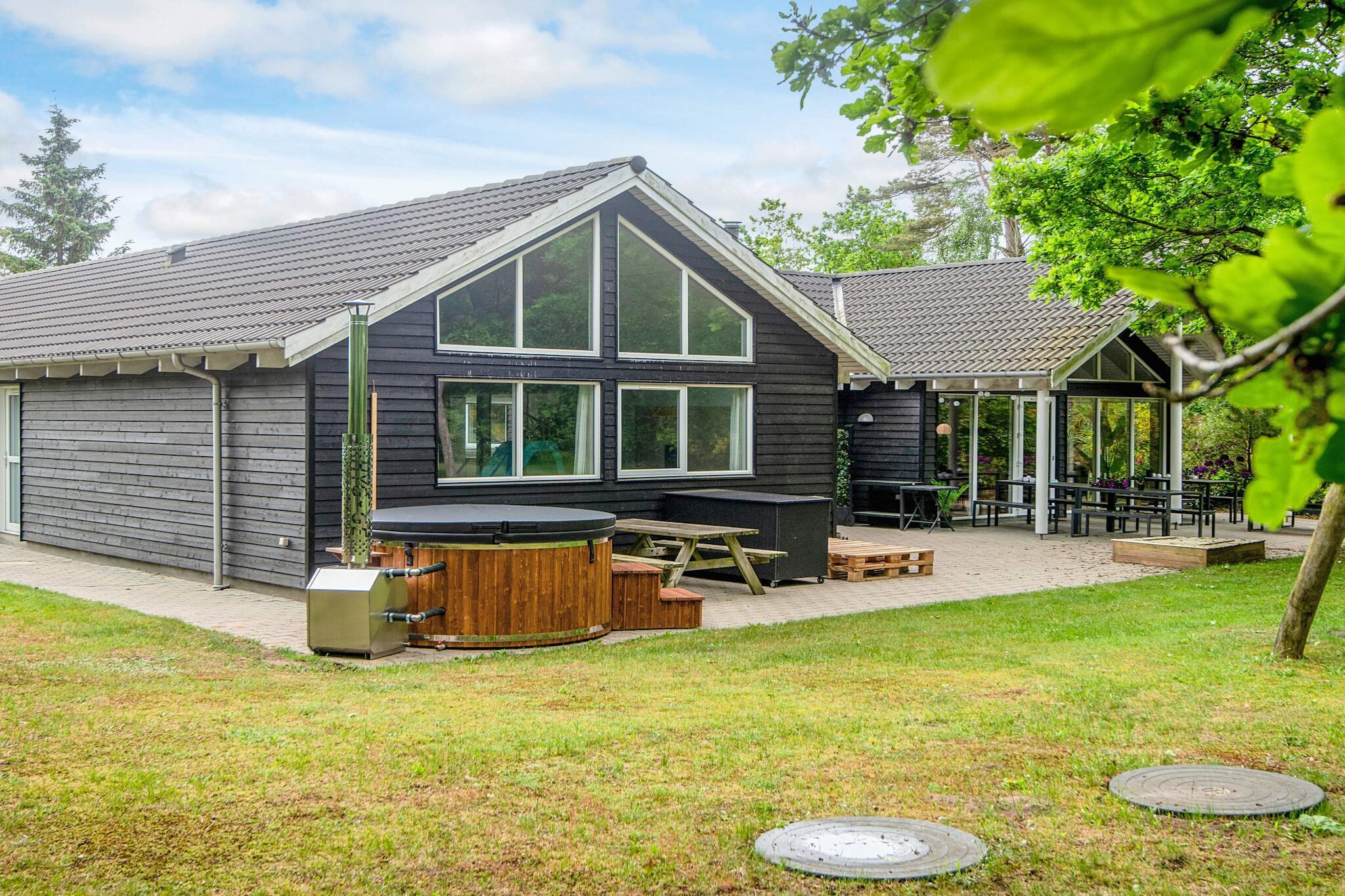 Luxe zwembadresort in Henne - Uitzicht