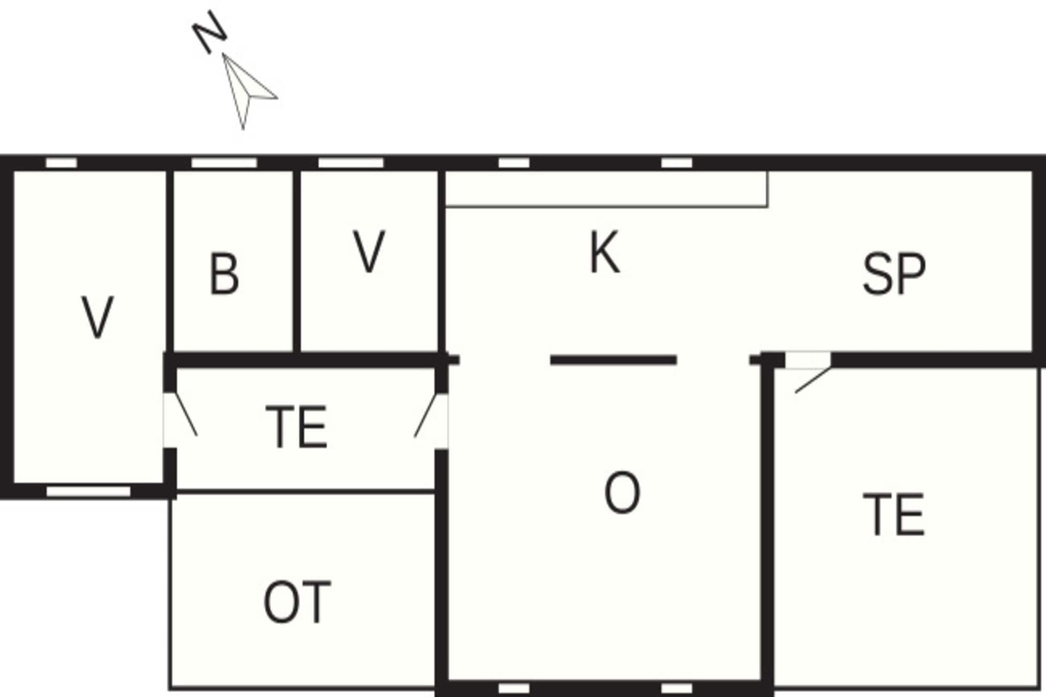 Afgelegen jaren 60 huisje -- By Traum Ferienwohnungen-Plattegrond
