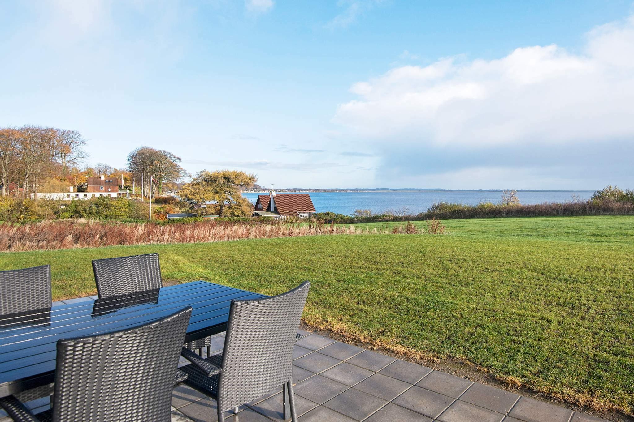 This holiday cottage can be found only 30 metres from the sea. Enjoy the panoramic view of the sea from the house. Whirlpool in one of the bathrooms. Combined living and dining room with an integrated kitchen. The house is built with high-quality materials, is well insulated and tastefully decorated. The house is heated with an energy friendly heat pump. No letting to youth groups.A refundable deposit might be charged closer to your check-in date. The security deposit ensures a smooth stay and covers any additional services or consumption charges.This deposit covers utilities consumed during your stay and any additional services that may be taken.The final amount will be adjusted based on actual meter readings, actual usage of extra services, and any remaining balance will be refunded within 21 days after checkout.This deposit simply acts as a prepayment for charges that  you would anyways pay for, ensuring a seamless stay and check-out experience.