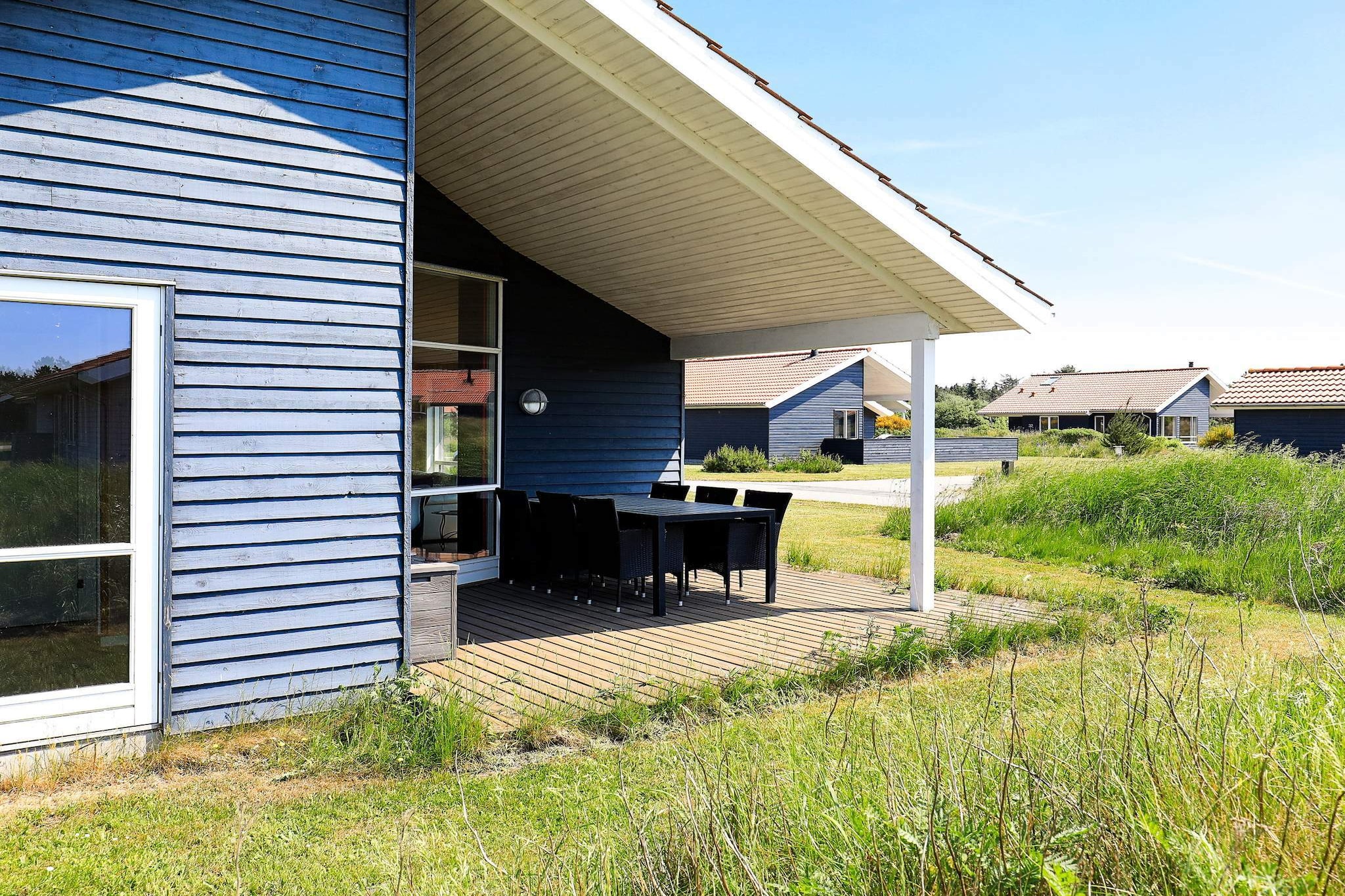 Holiday cottage located at the southern end of Nissum Fjord close to both the North Sea and the fjord. Bathroom with underfloor heating and 2-persons whirlpool, washer and dryer. The kitchen has i.a. dish washer. Living room with i.a. DVD player. Bright, quality furnishings. Access to common football court and petanque court.A refundable deposit might be charged closer to your check-in date. The security deposit ensures a smooth stay and covers any additional services or consumption charges.This deposit covers utilities consumed during your stay and any additional services that may be taken.The final amount will be adjusted based on actual meter readings, actual usage of extra services, and any remaining balance will be refunded within 21 days after checkout.This deposit simply acts as a prepayment for charges that  you would anyways pay for, ensuring a seamless stay and check-out experience.