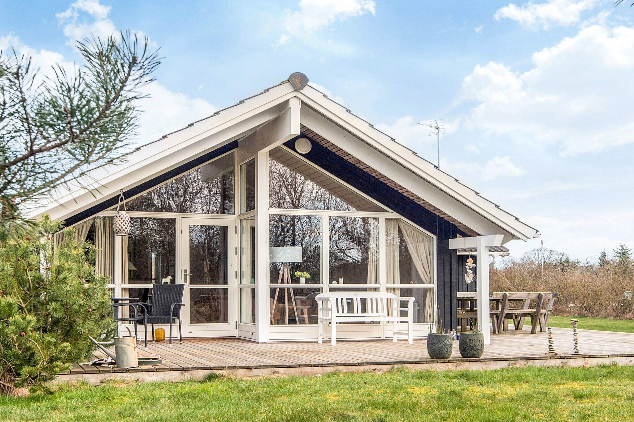 A bright and comfortable holiday cottage with several terraces and a very large plot, where you can let children play on the large lawn. There is also a playground and bonfire spot. Large kitchen and living room and comfortable bedrooms. Visit the beach nearby or go for a bicycle ride in the forest.A refundable deposit might be charged closer to your check-in date. The security deposit ensures a smooth stay and covers any additional services or consumption charges.This deposit covers utilities consumed during your stay and any additional services that may be taken.The final amount will be adjusted based on actual meter readings, actual usage of extra services, and any remaining balance will be refunded within 21 days after checkout.This deposit simply acts as a prepayment for charges that  you would anyways pay for, ensuring a seamless stay and check-out experience.