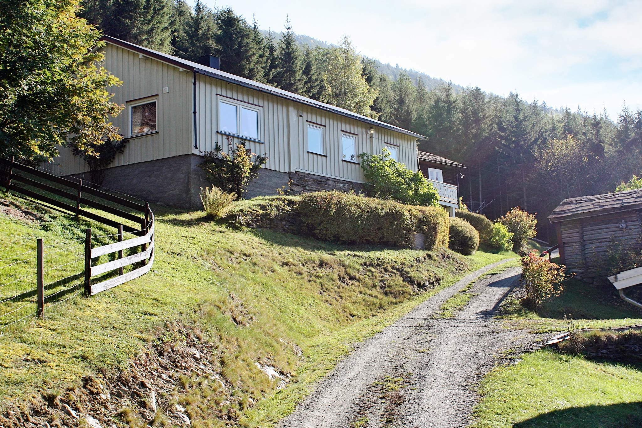 Holiday house located on a previous farm with a fantastic panoramic view of valley and river. The house has been modernised and all rooms have been renovated. There are 9 English TV-channels available. Combine comfort with peace and quiet, as the house is sheltered from its closest neighbour 200 metres away. The place is close to Rondane and Jotunheimen, the "creme de la creme" of Norwegian mountain scenery. You can go hiking and bicycling on signed hiking trails, river rafting and fishing. 6 km of forest roads will take you to the fishing lakes nearby. Otta is the closest town 3,5 km away.
