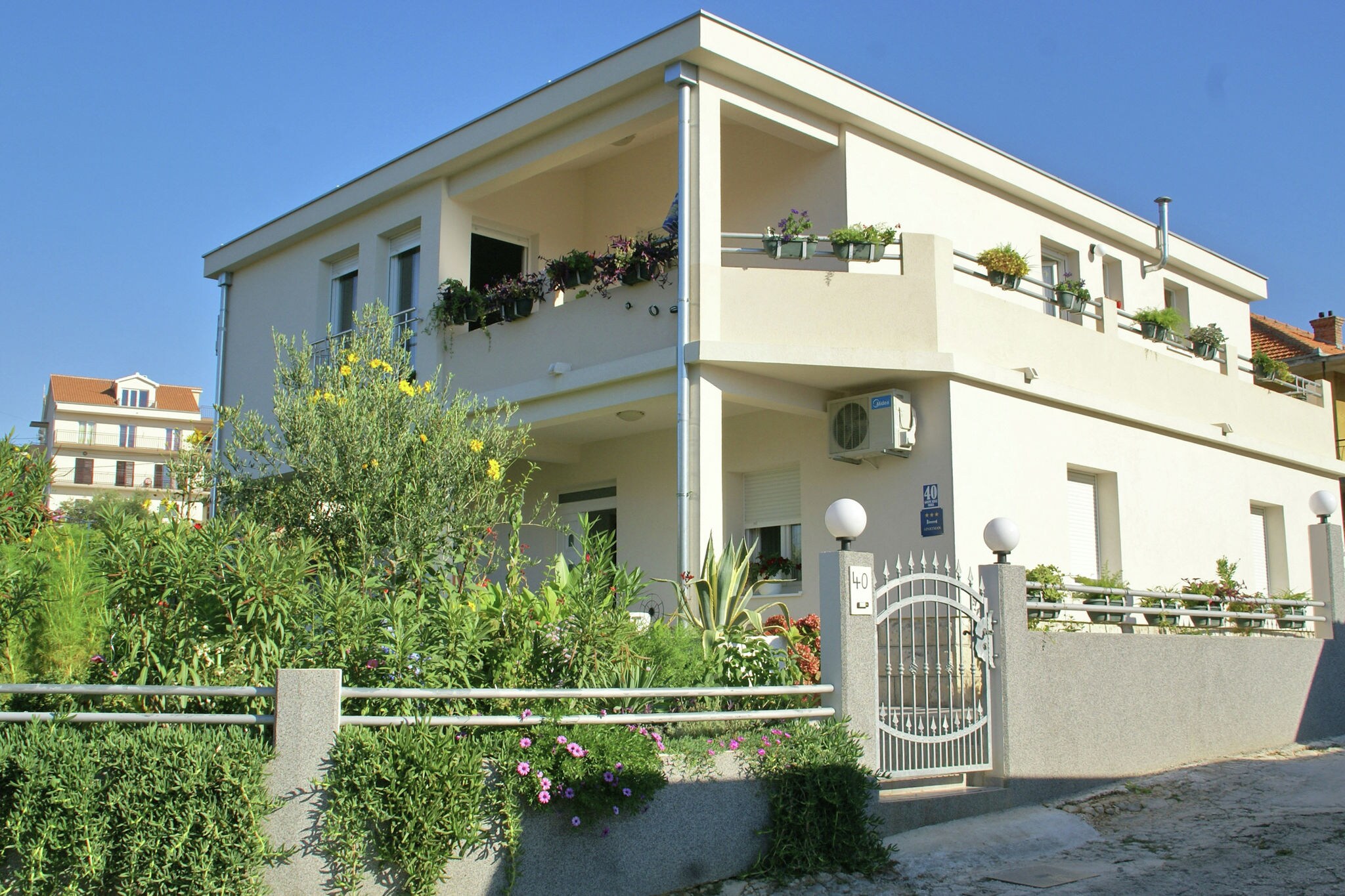 Beautiful apartments just outside Trogir (500 m), only 100 m away from the beach