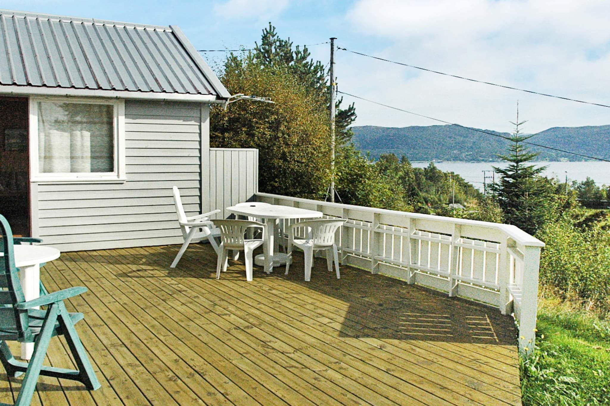 On a hilltop with a panoramic view of the fjord, you find this cosy  holiday cottage approx. 23 km south-east of Kristiansund. It has a 28 m2 terrace  and the double bed can be split into twin beds.   You can catch trout in Freielva, a river 1 km  away. Or in LÃ¥gefjellsvatnet, 8 km away. It is also 8 km to where the  trail to Freikollen starts, a mountain of 629 metres with a fantastic  view. 1 km to Bolgavatnet, a lake with trout and picnic tables.