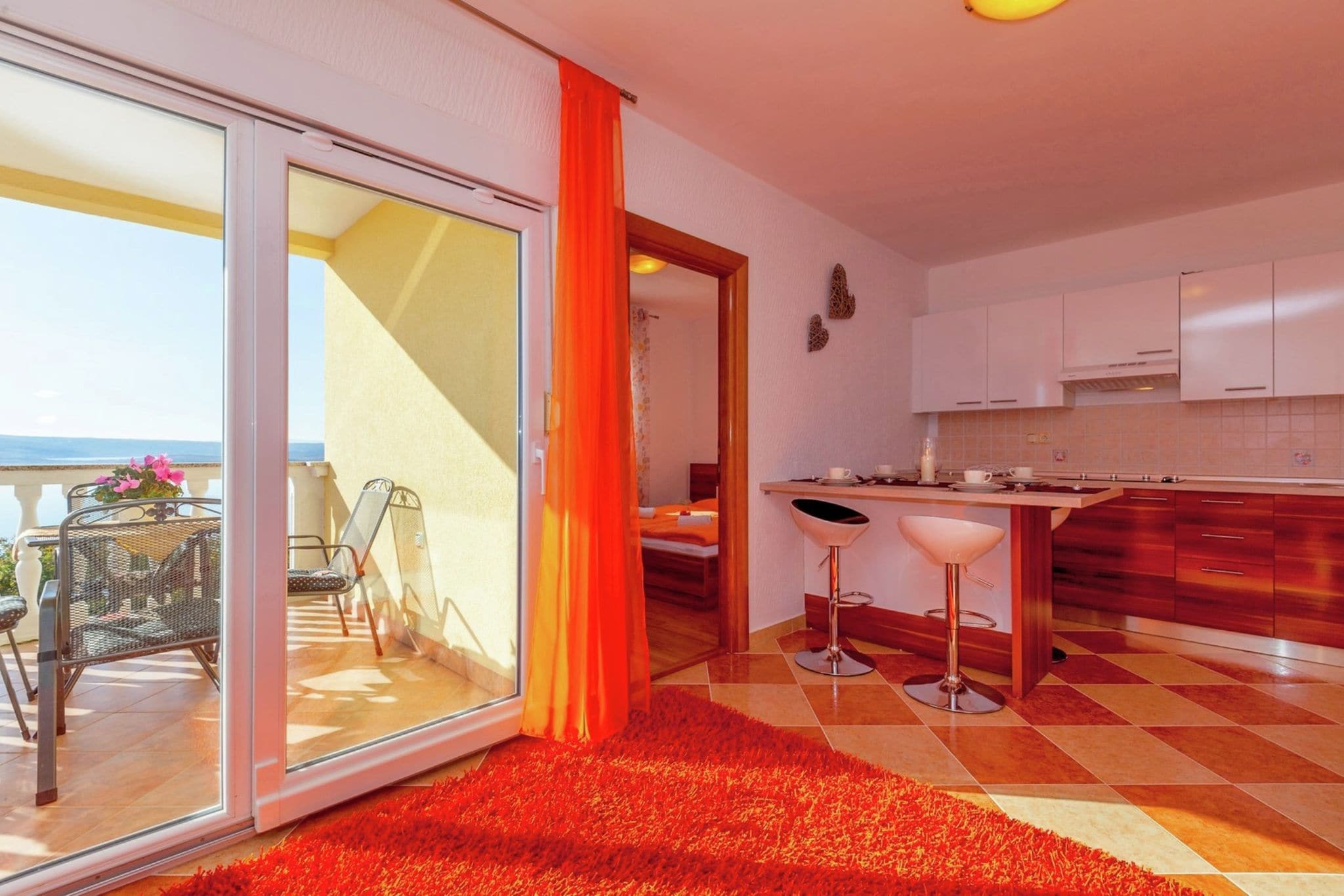 Charmant appartement met terras  uitzicht op zee, op 300m afstand van het strand!