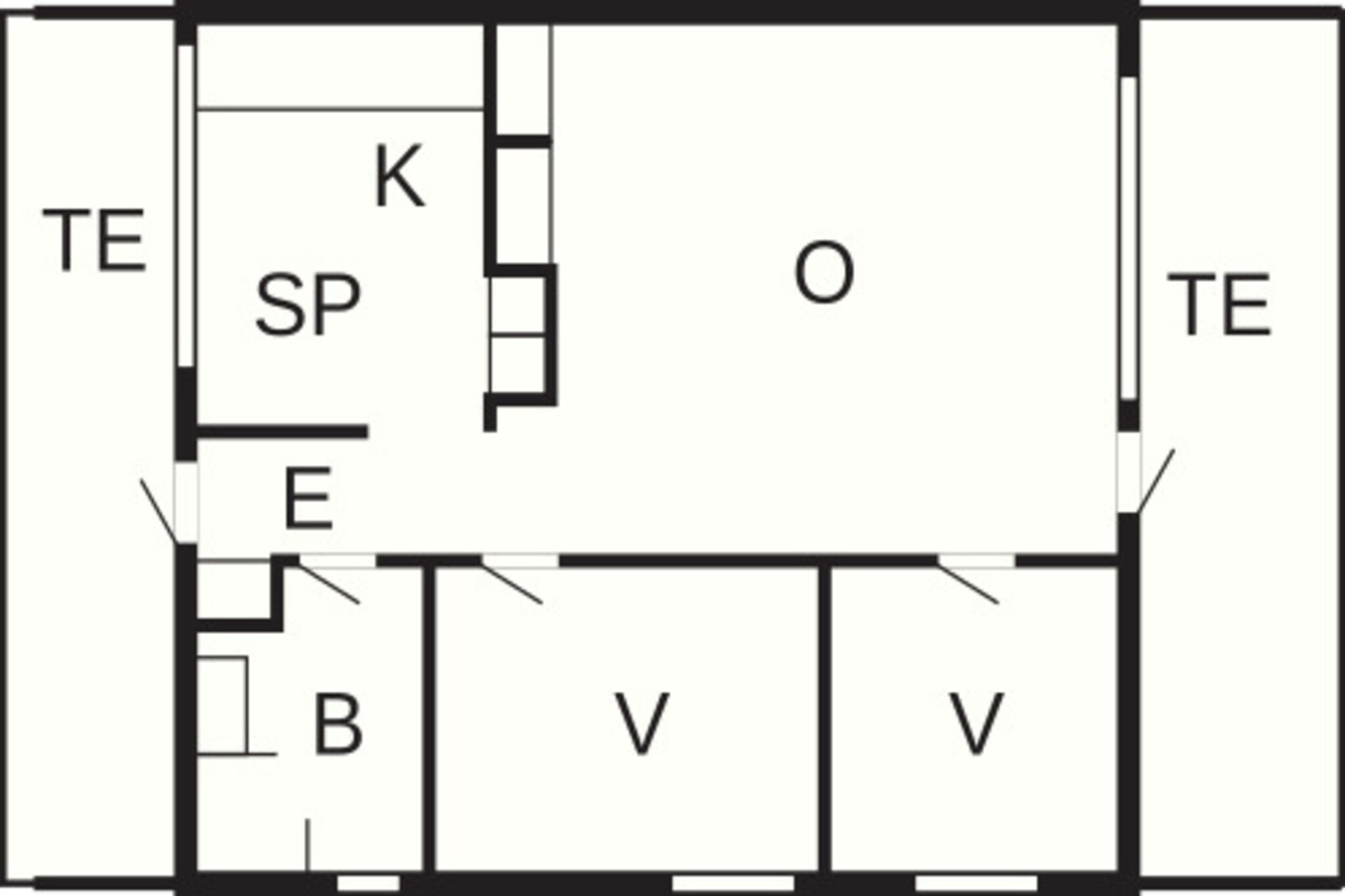 A-3½ room,close to beach-Plattegrond