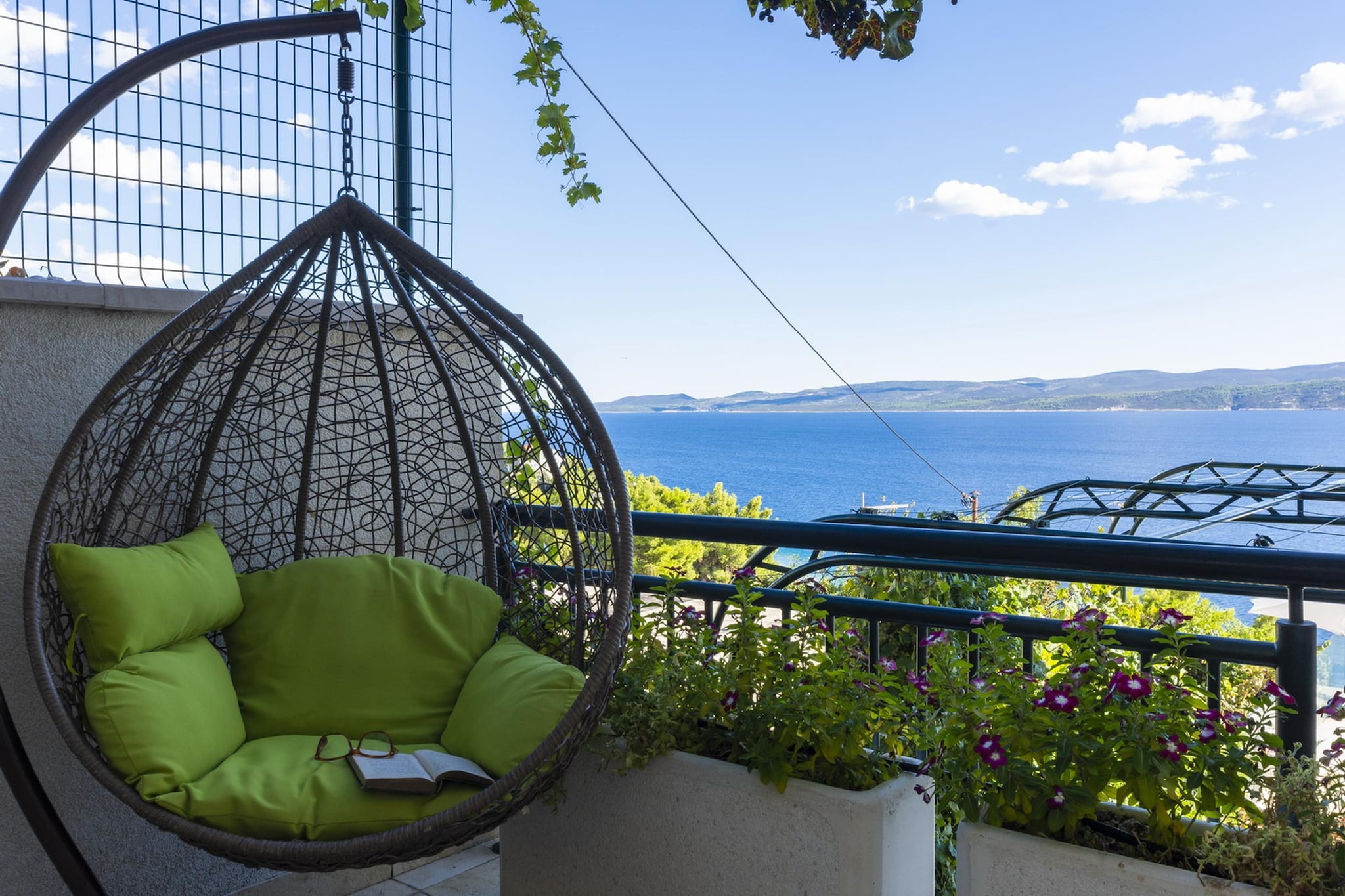 Shared pool apartment David - first floor - Terrasbalkon