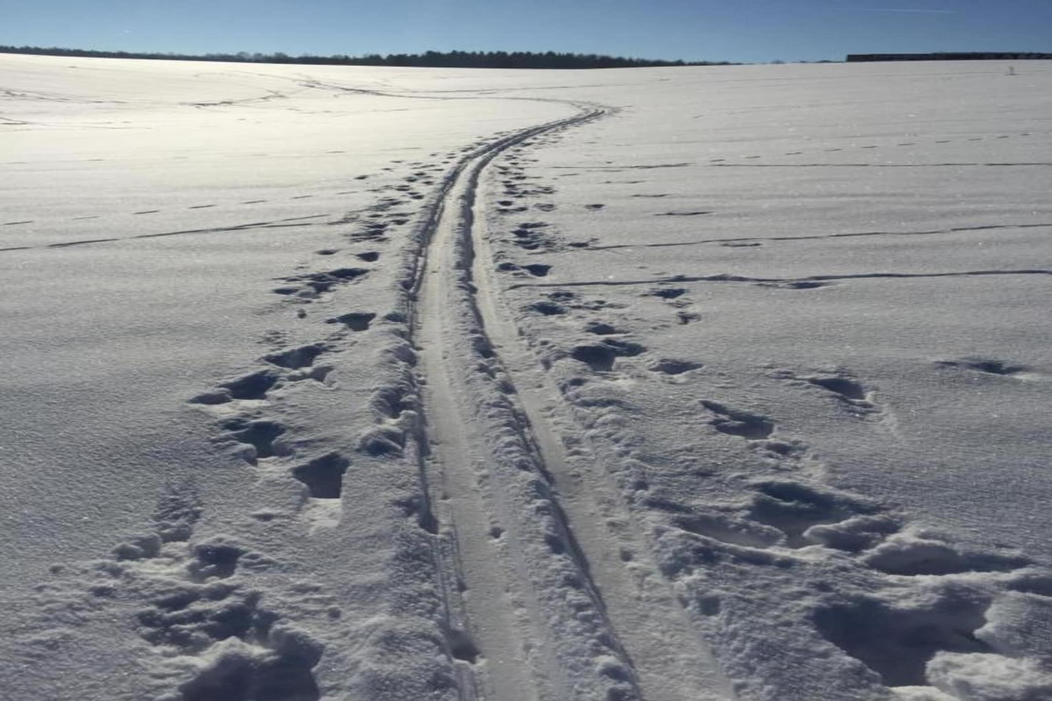Im Erzgebirge-Gebied winter 20km