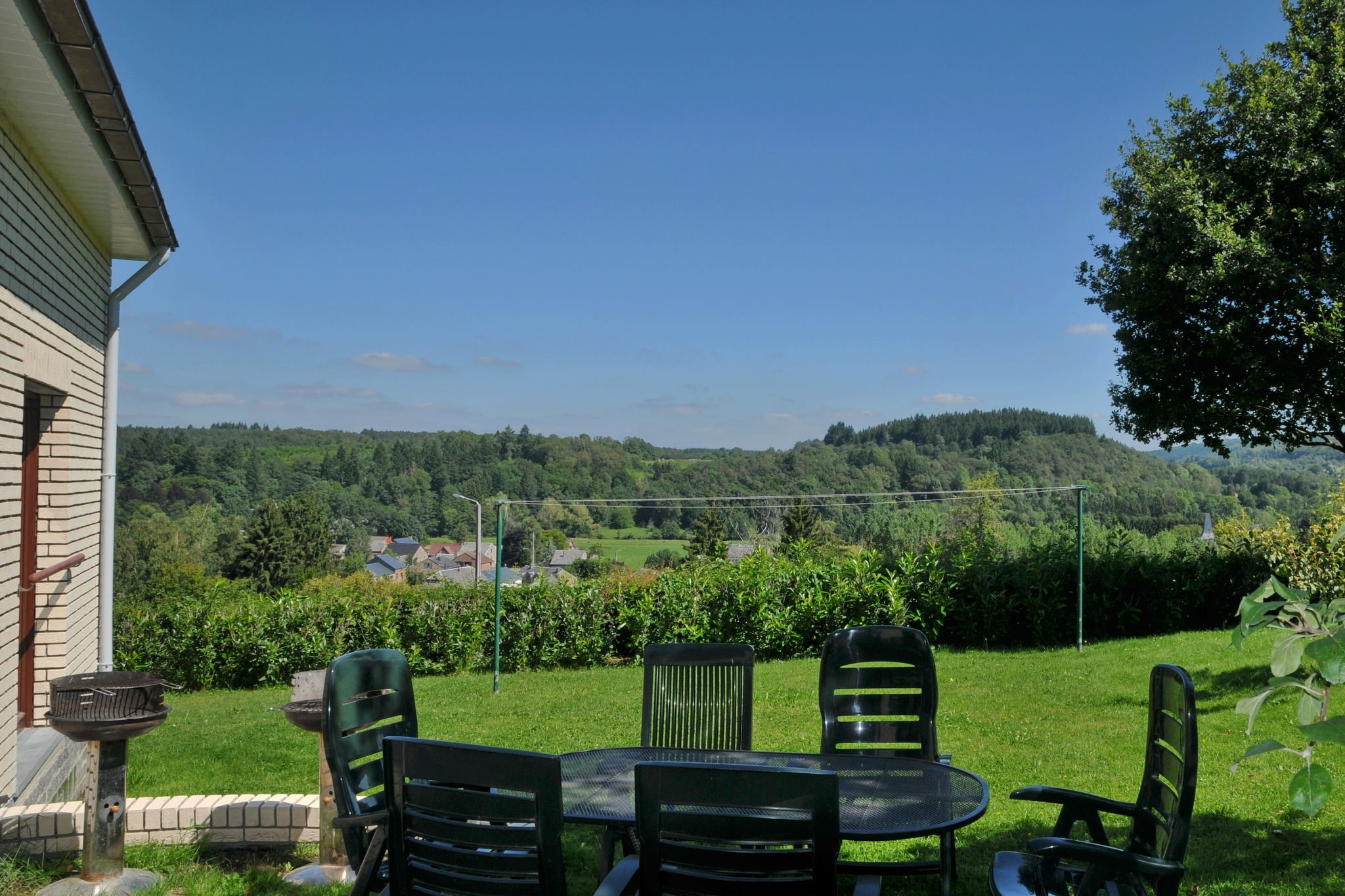 Chalet just outside Hampteau offering magnificent views across the Ourthe valley