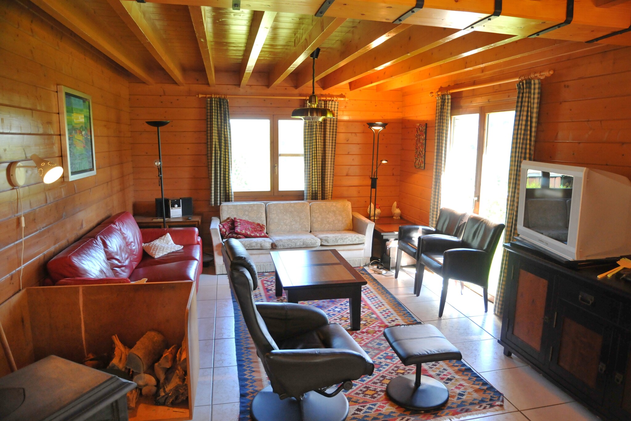 Chalet just outside Hampteau offering magnificent views across the Ourthe valley