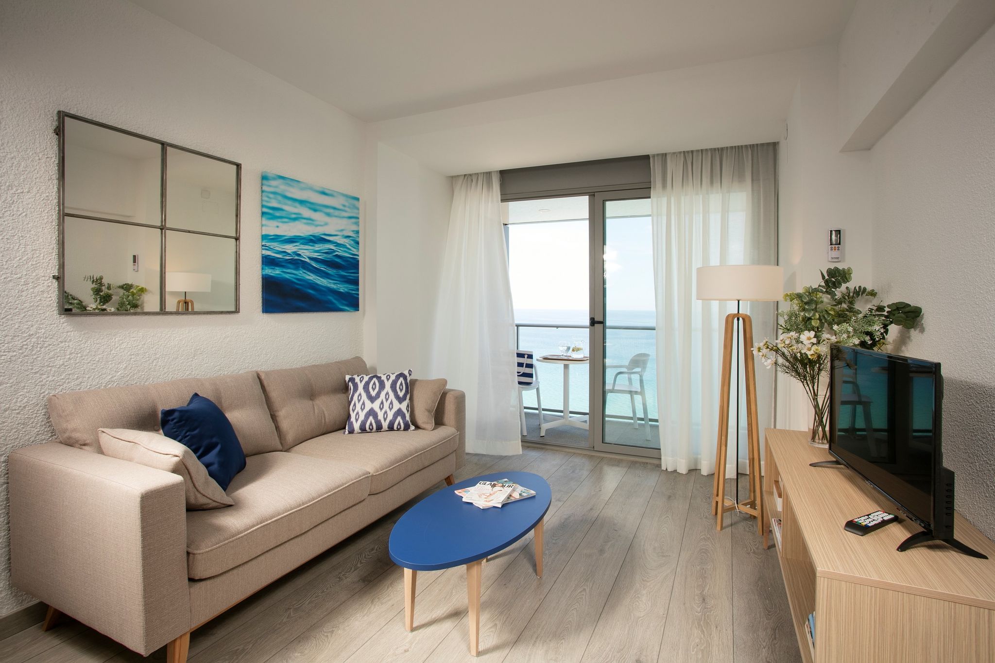 Well-furnished apartment with airconditioning in Blanes