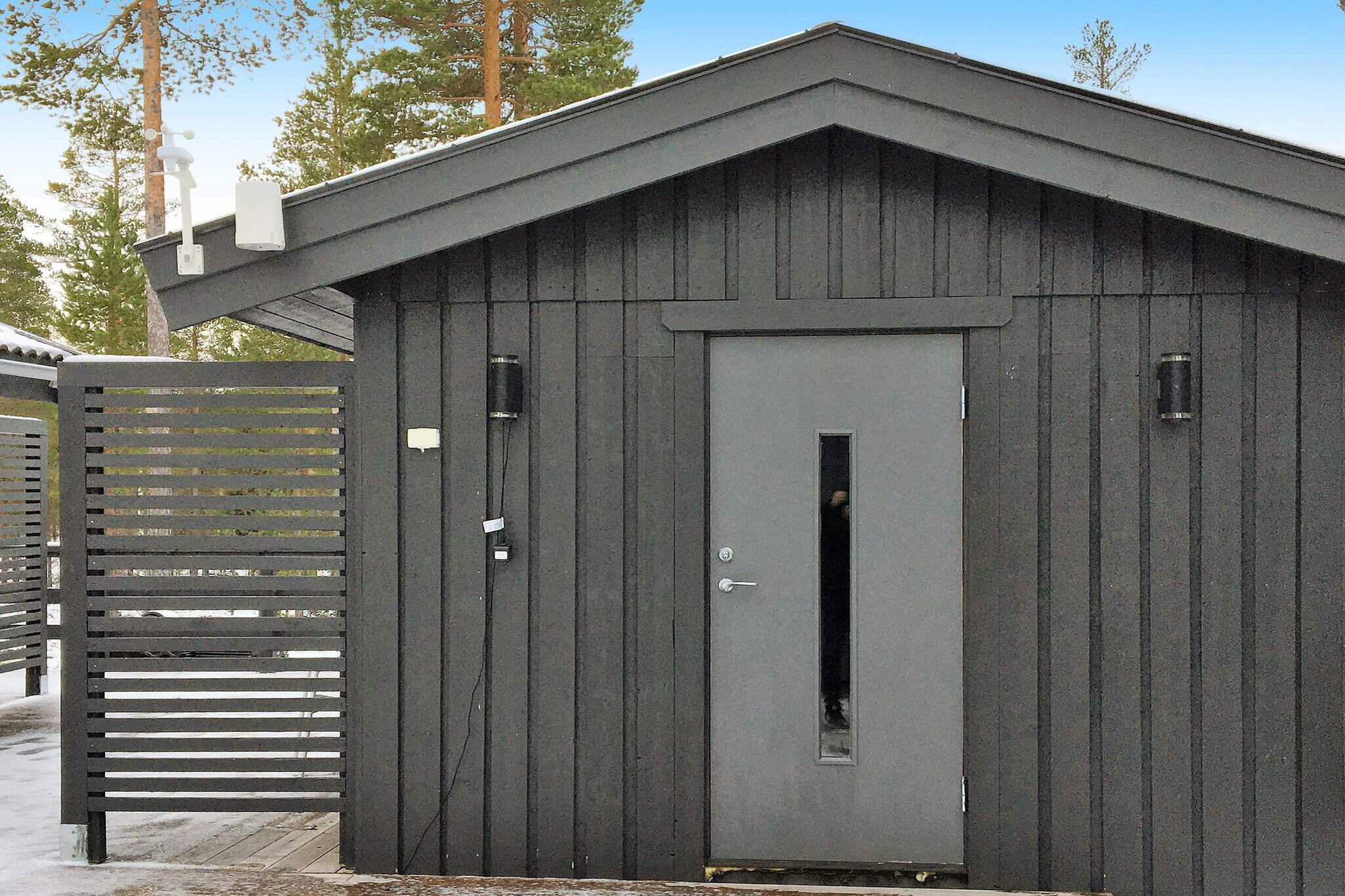 Annex: (single bed)\n\nKitchen(cooker(electric), hood, coffee machine, fridge), Living/bed room(TV(satellite, german television channels, swedish TV channels), fireplace, DVD player, radio, CD player), bedroom(double bed), bedroom(2x bunk bed), bathroom(floor heating)(washbasin, shower, toilet), heating(electric), terrace, garden furniture, BBQ, air to air heatpump