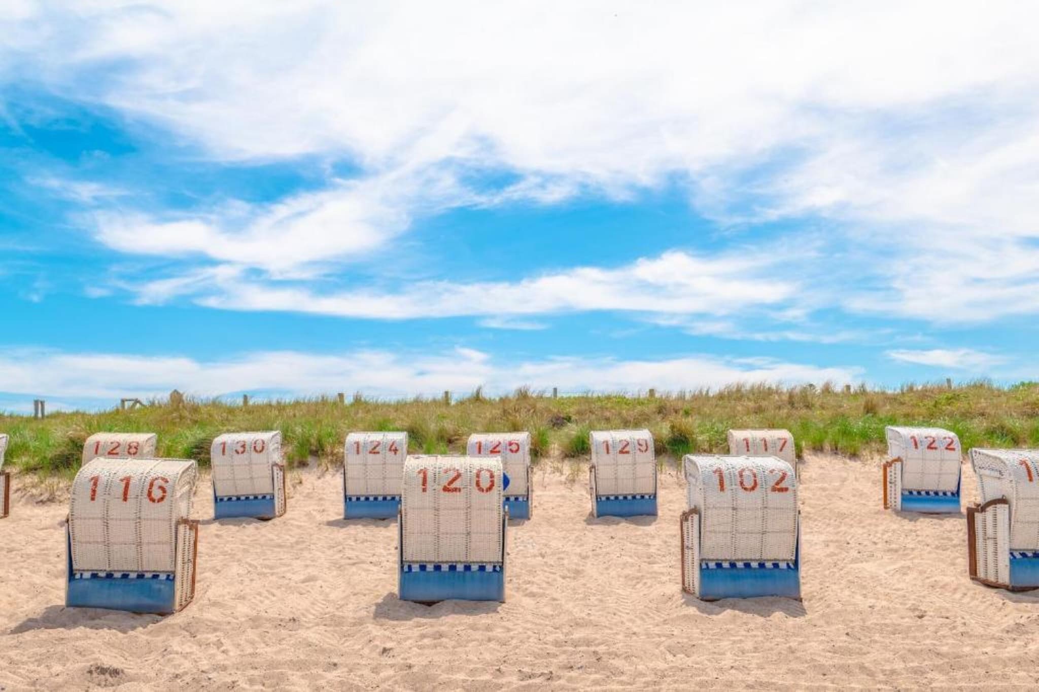 Strandnahe Finnhütte-Gebieden zomer 20km