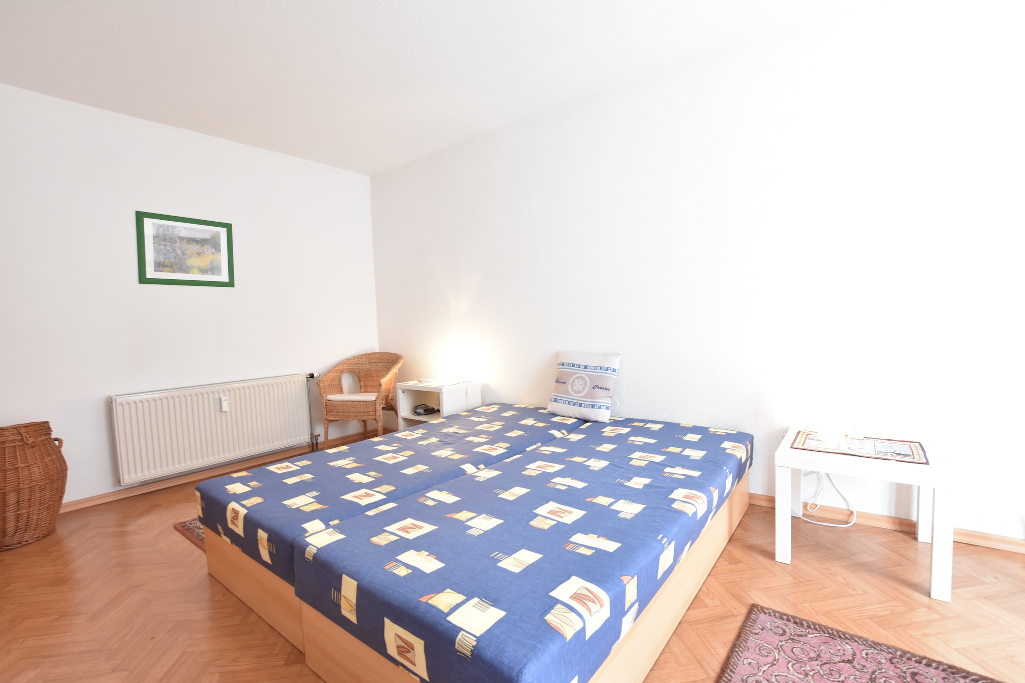 The 2-room apartment is located on the first floor of the holidayhouse in the historic spa town of Plau am See.
The garage beneath the holidayflat can be used for storage of bicycles or motorbikes. There is a parking around the corner (30 m)
Location of accommodation:
In the health resort of Plau am See in the Mecklenburg Lake District.
The holidayhome is located in the historic old town center of Plau am See, in the immediate vicinity of the promenade behind the Stadtschleuse.
Free time at the resort:
Beach (no entrance fee) with boat rental 800m, canal/promenade 30m, harbor/pier 300m, corner shop 20m, baker/butcher 50m, supermarkets 300m.
From here you can start many activities / excursions:
Boat trips on the Plauer See, visit to the climbing park in Plau am See (2 km),
13 km to Bärenwald Müritz, 14 km Alt Schwerin Agricultural Museum, 20 km Malchow, 22 km Krakow am See, 40 km Waren an der Müritz.
About Belvilla
When you stay in a Belvilla home, you can rest assured of a unique holiday home in ideal surroundings at an attractive price. The portfolio of accommodations consists of more than 40,000-holiday homes in 20 European countries. Interested in a weekend getaway, a summer or winter sports holiday or simply a short break? Do you prefer the coast, the countryside or the mountains? Whatever your preference, there is a Belvilla home to meet your needs, from a cosy gîte for two to a castle big enough for the entire family, from an apartment in the heart of Rome to a cabin in the middle of nowhere, from a simple tree house to a luxury dream villa and from close to home to the other side of Europe.
A Belvilla home gives you the freedom to enjoy breakfast in your pyjamas or continue a good conversation into the morning hours without having to worry about the bar's closing time. Prepare gourmet meals with fresh local ingredients in your own kitchen and take advantage of having your own swimming pool to do as many cannonballs as you want! In other words, you can enjoy complete privacy in your home away from home.