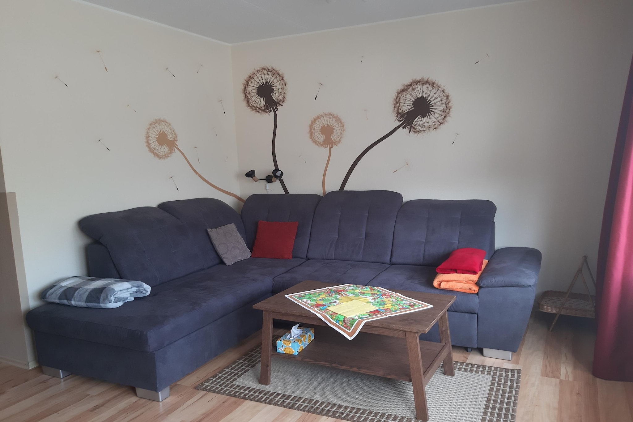 Ferienwohnung am Wald / Büdnerreihe-Woonkamer