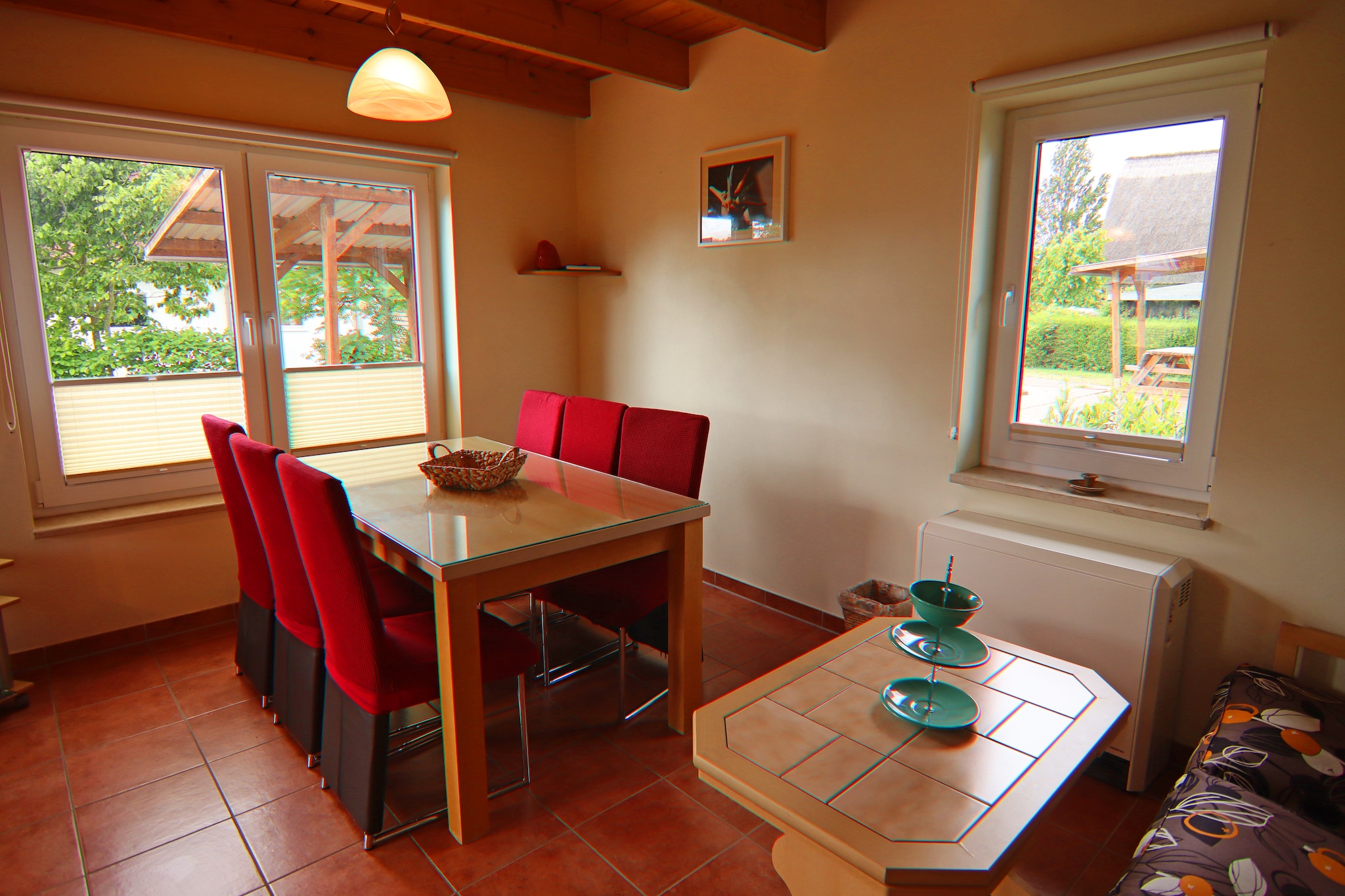 Strandnahes Ferienhaus Klaus mit Weitblick-Woonkamer
