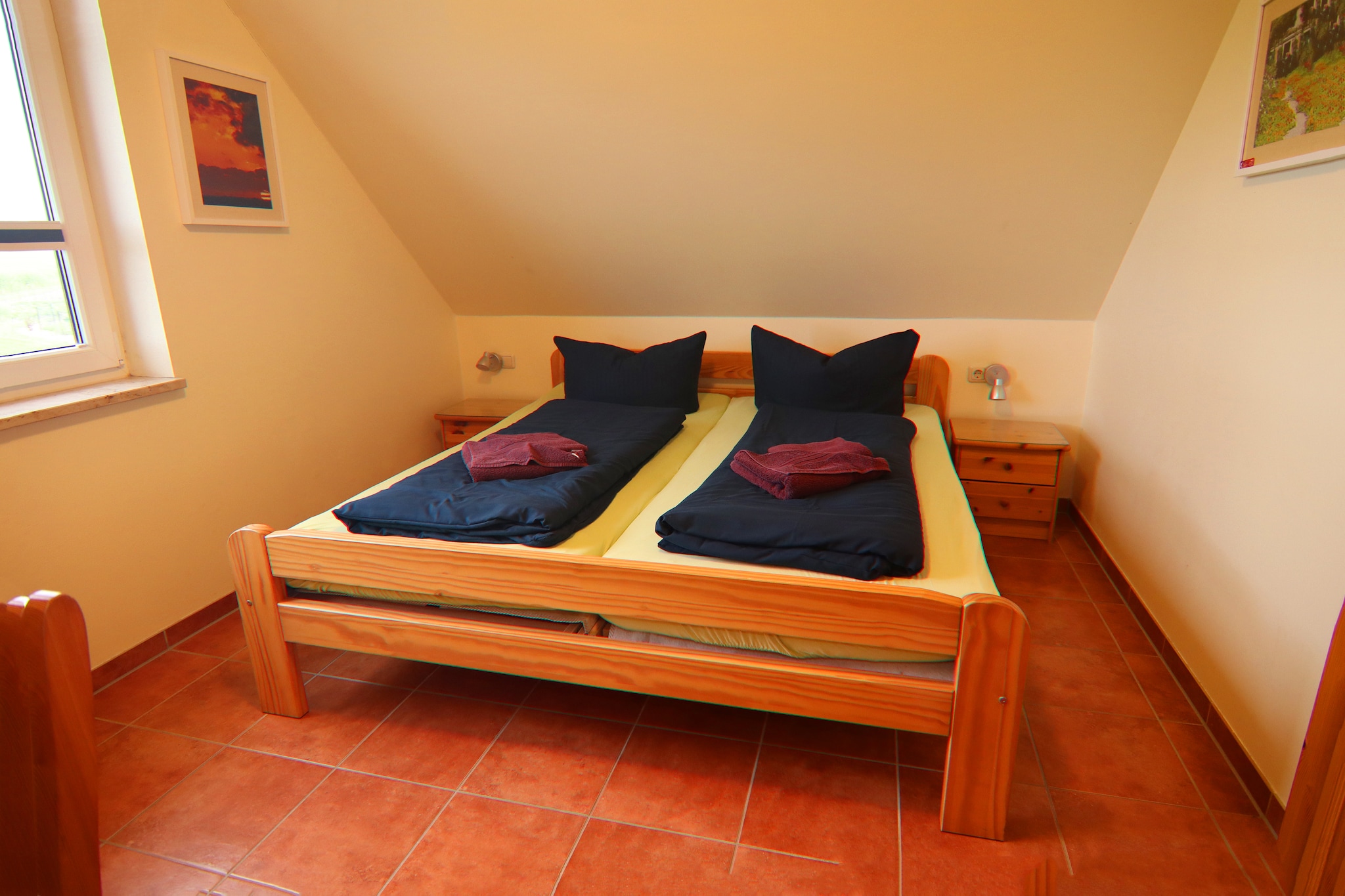 Strandnahes Ferienhaus Walter mit Meerblick-Slaapkamer