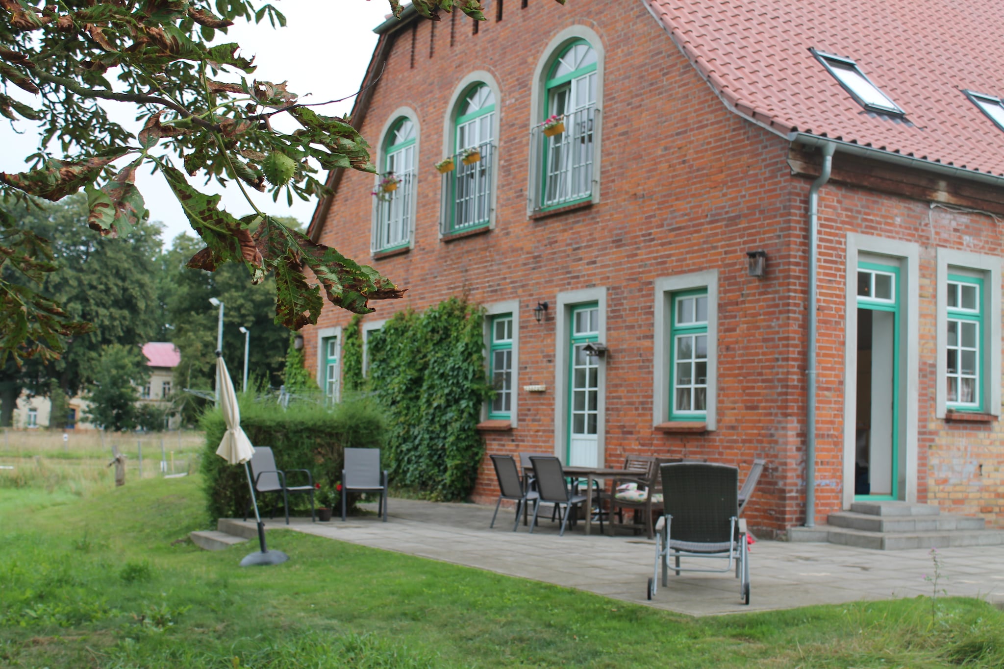 Built in 1937 and renovated in 2005, this apartment in Blowatz has a garden (shared) for sitting out and a terrace and barbecue for enjoying meals. You will be delighted to know that there are 8 horses/ 1 pony/1 half donkey on the site, and Children's riding is offered for a small fee at the end of the day and on weekends, depending on the arrangement. Kids can also have fun here by playing with the play equipment in the garden. 

The nearest sea beach is 3 km away, where you can go for beach walks or a swim. Nearby towns of Insel Poel, Wismar and Rerik, located within 20 km can also be visited.
 
Parking is on-site. Deckchairs are the perfect spots to enjoy the sun and get a tan. There is a large kitchen with a dining table to have meals together. Depending on the agreement, children's riding is offered after work and at the weekend for a small fee. Small-scale farming is practiced for horses, so hay leftovers and horse droppings on the farm should be expected at times.