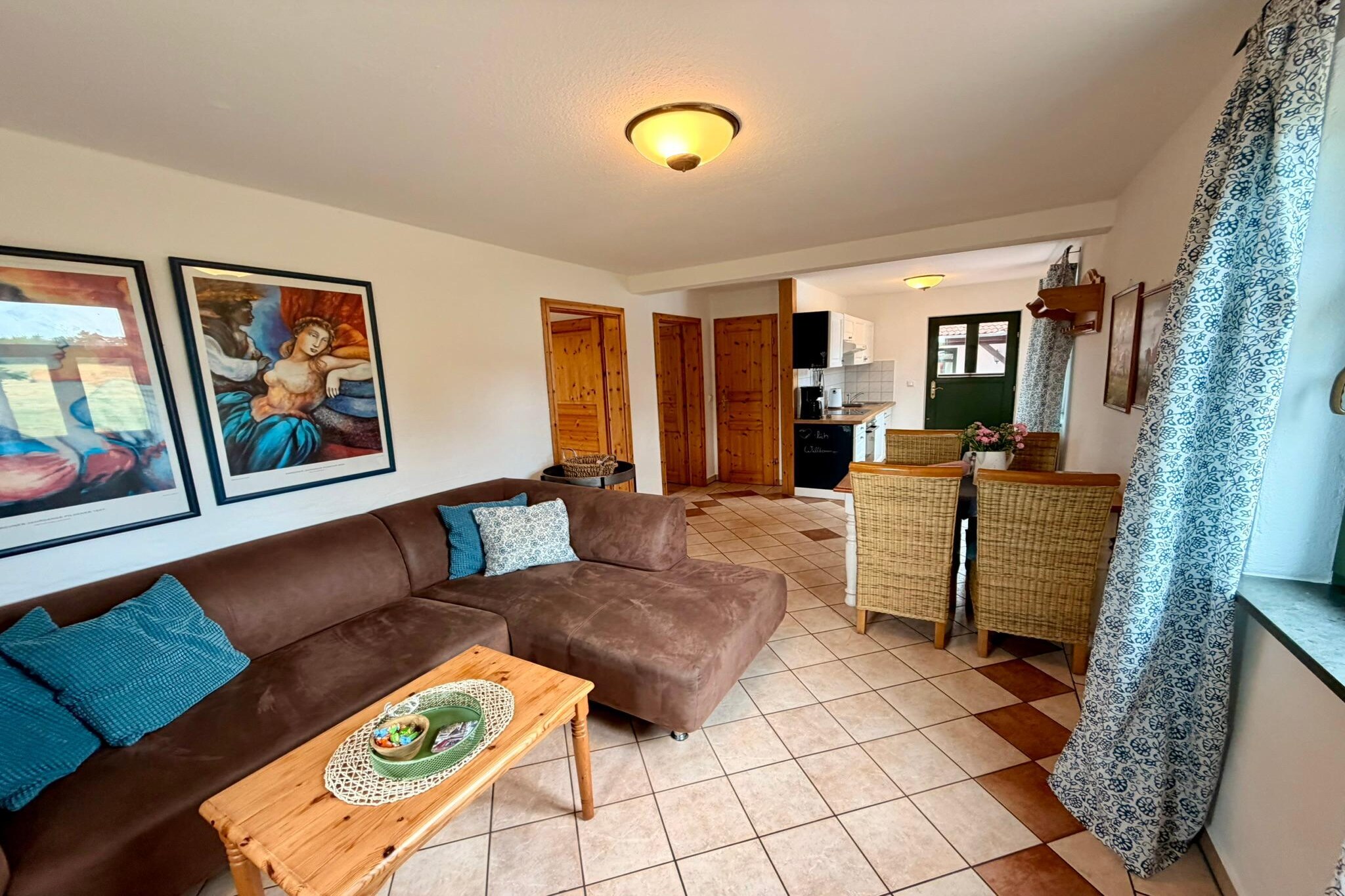 Wohnung Bornholm im kleinen Ferienpark - Woonkamer