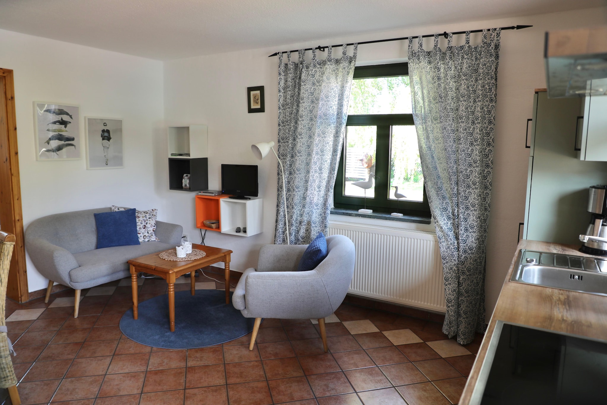 Rustikale Wohnung Fehmarn - Woonkamer