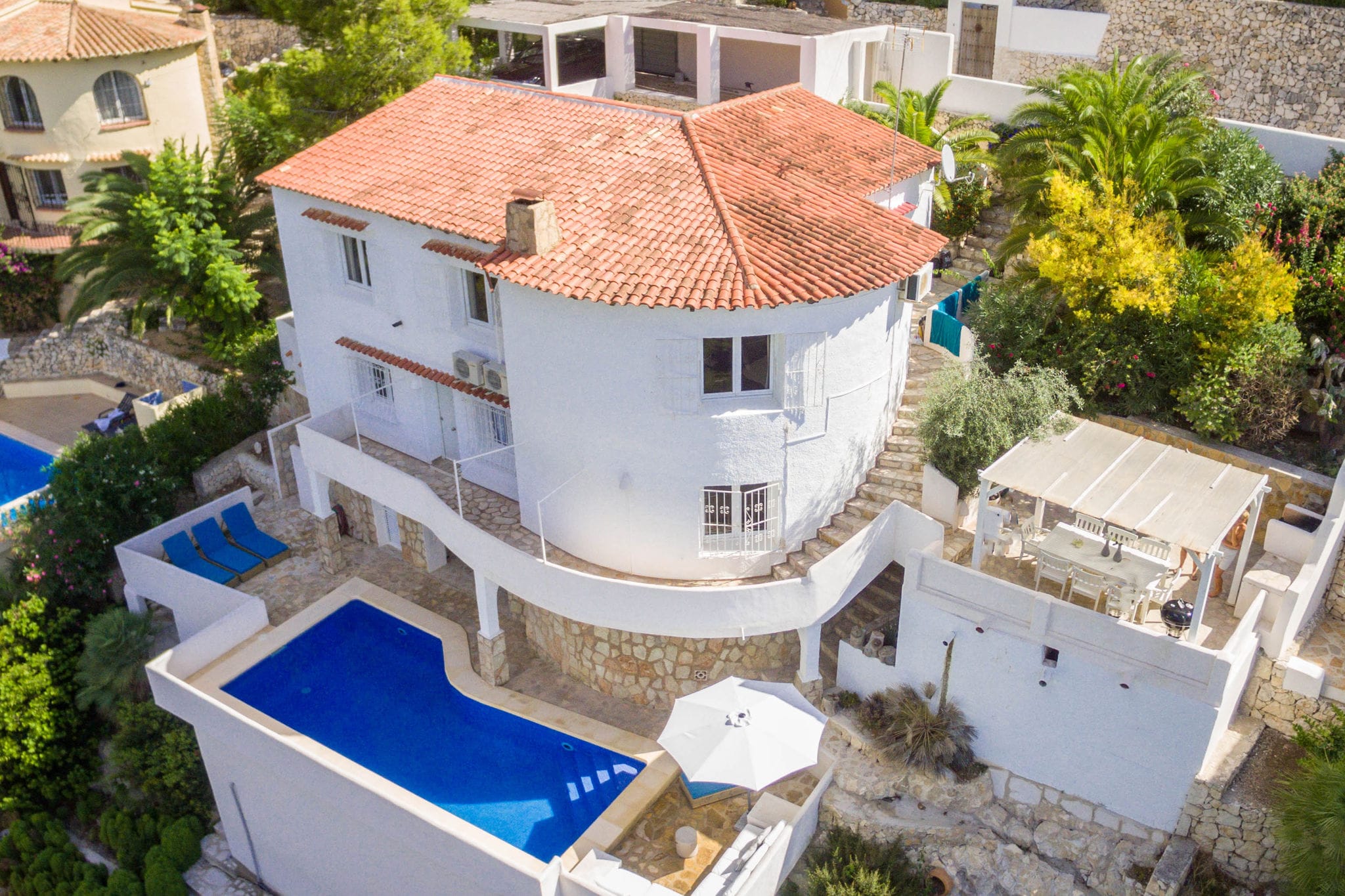 Ibiza-style Villa in Moraira with Private Pool